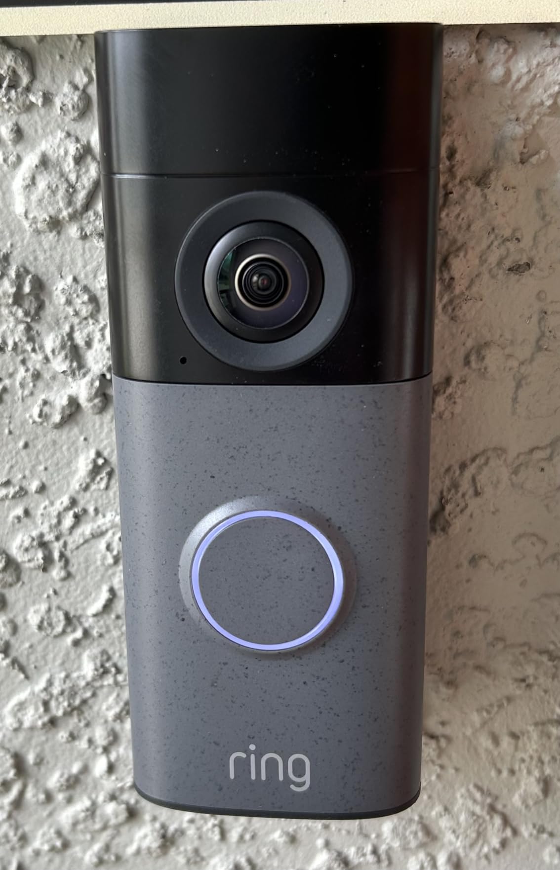 Ring Wired Doorbell (newest model), Wide-Angle Retinal 2K, up to 6x Enhanced Zoom, pair with Alexa or Ring Chime for in-home alerts, Speckled Gray customer photo 1