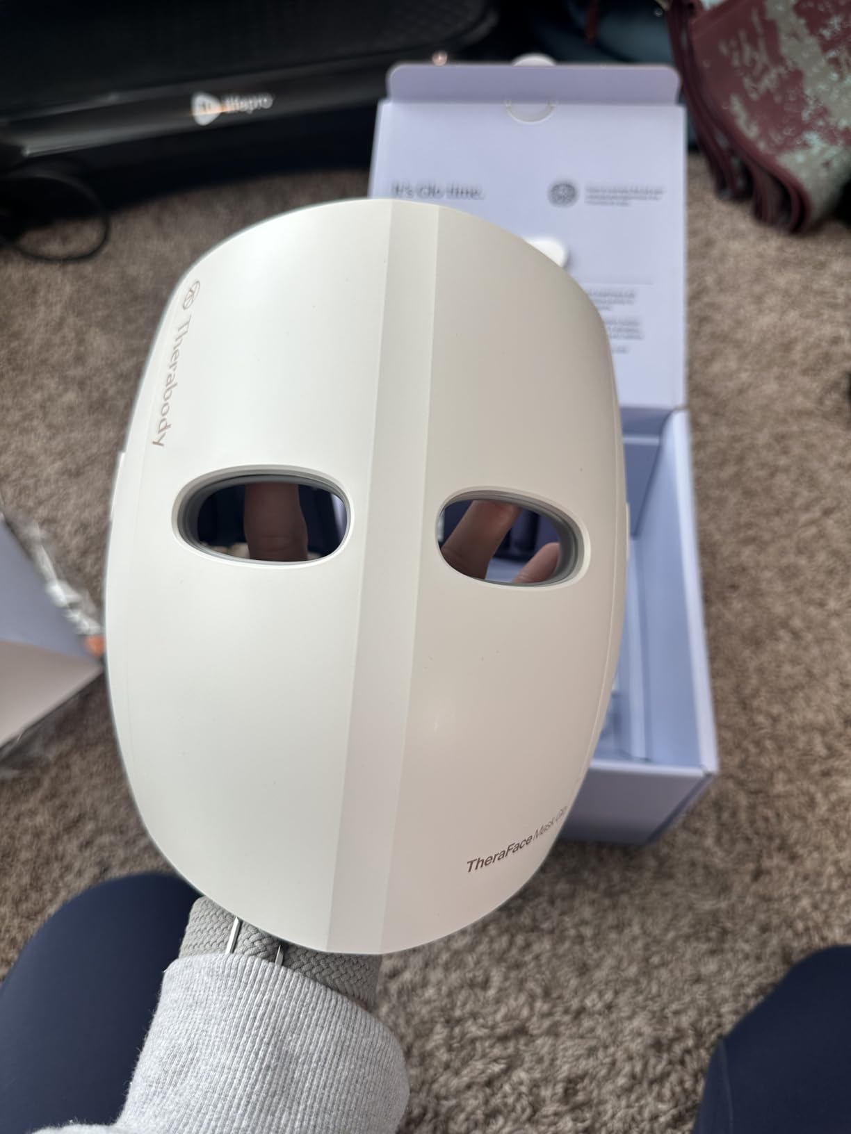 TheraFace Therabody Mask Glo - Cordless LED Skincare Face Mask with Red/Blue/Infrared Light and Relaxing Scalp Massage for Glowing, Healthier-Looking Skin - FDA Cleared customer photo 2