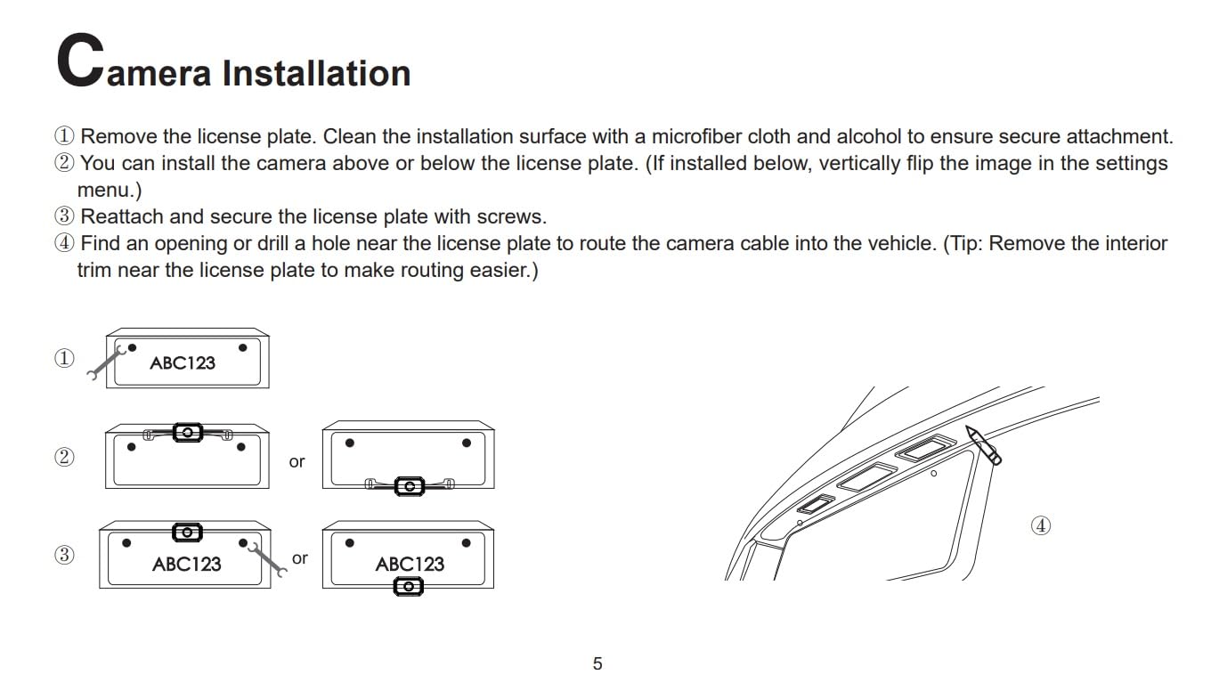 AUTO-VOX Wireless Backup Camera: 5