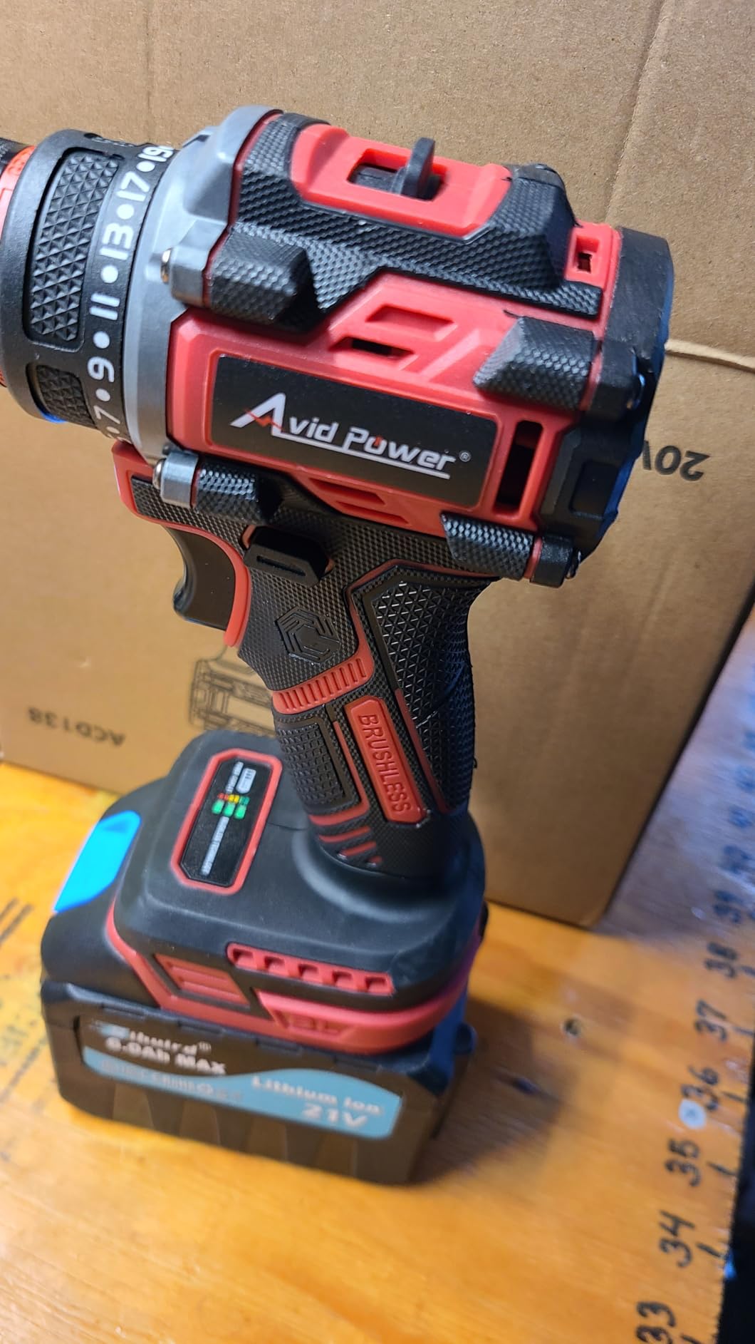 AVID POWER Brushless Power Drill Set, 20V Cordless Drill Driver Kit with 2.0Ah Battery and Charger, 3/8-Inch Metal Chuck, 355 In-lbs Torque, 2-Variable Speed, 26 Position and 22pcs Accessories customer photo 1