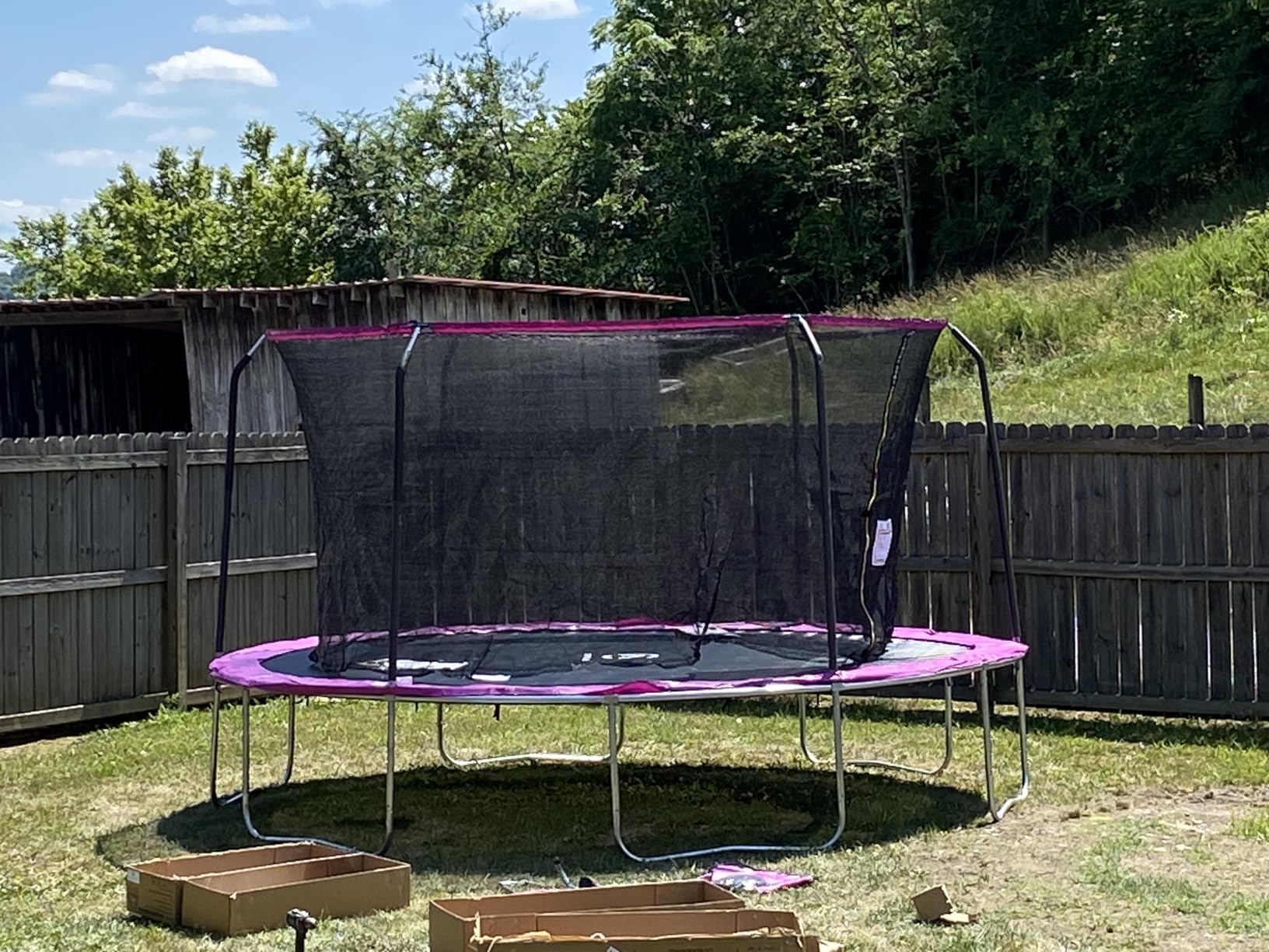ACWARM HOME Trampoline with Basketball Hoop and LED Lights customer photo 1