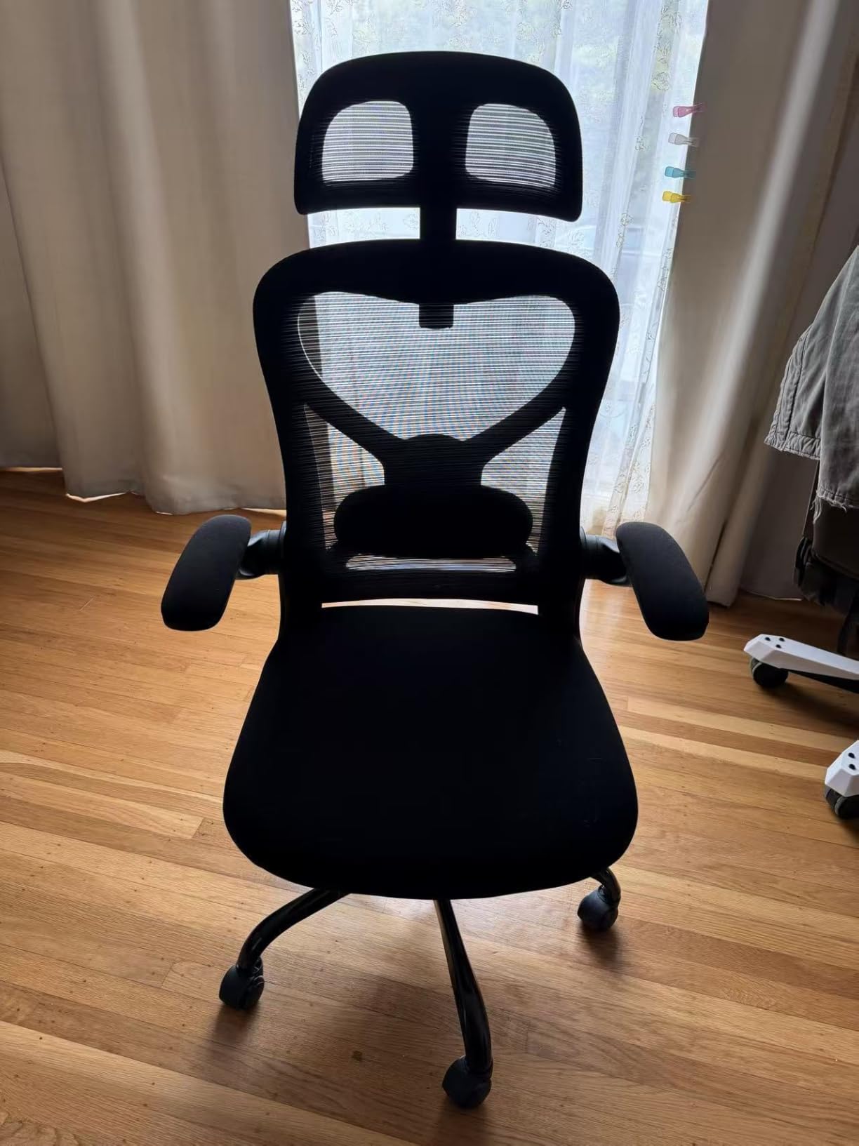 Ergonomic Office Chair for Back & Neck Pain Relief, Virgin Foam Seat, 2D Adjustable Lumbar & 3D Headrest, Tilt & Rock for Relaxation, Ideal for Long Sitting Comfort, Gray/Silver customer photo 1