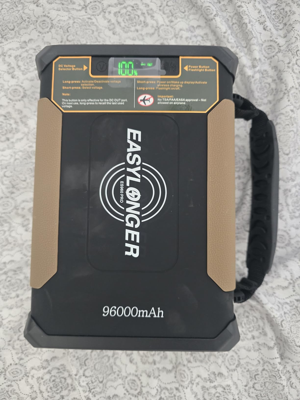 EASYLONGER ES960 CPAP Battery Backup 297.6Wh LiFePO4, Multi-Night CPAP Power Supply for AirSense 11/10, AirCurve 10/11, AirMini, DreamStation/2 - Travel, Camping, Outdoor, Blackout & Emergency Use customer photo 2