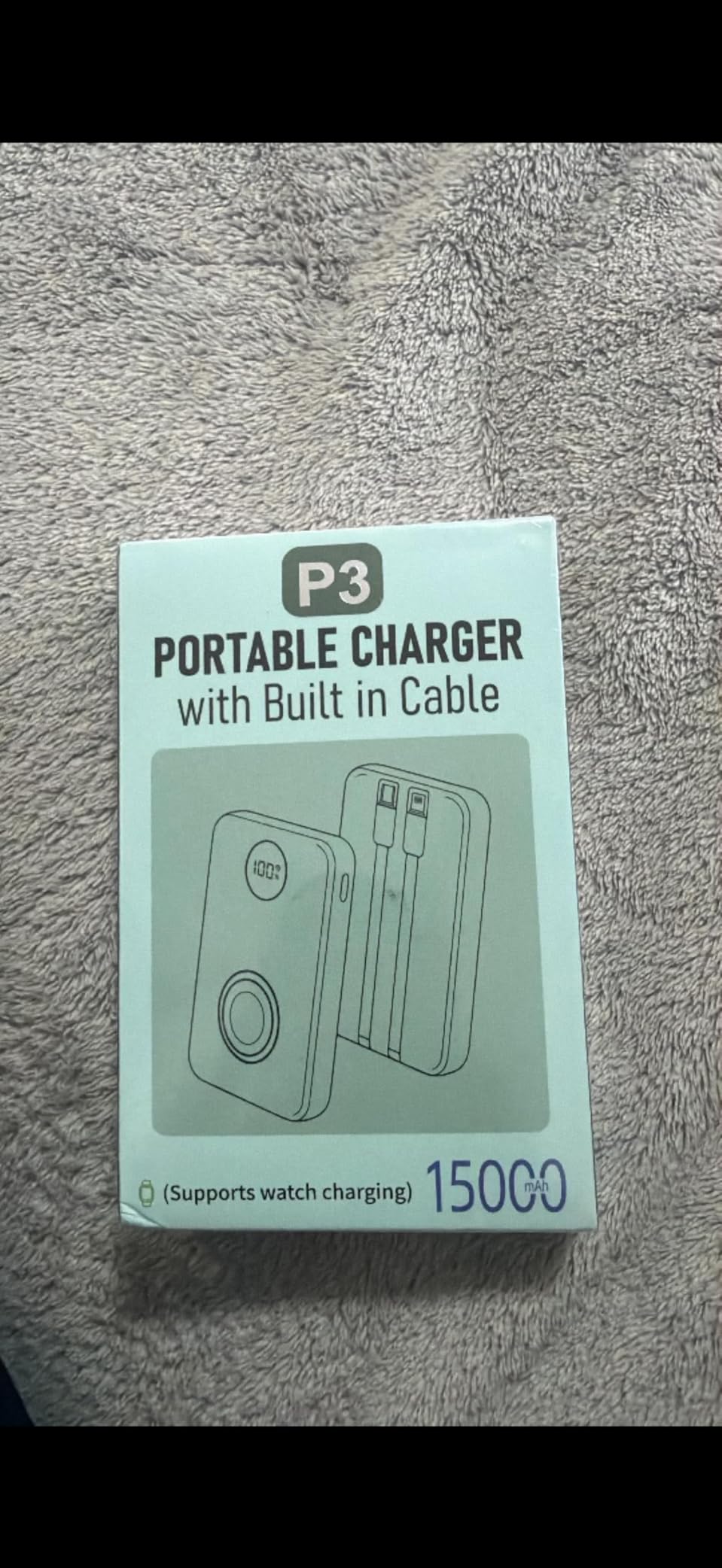 Portable Charger Power Bank, 60000mAh Battery Pack with 3 in 1 USB-C/iOS/Micro-USB Cable, 22.5W Fast Charging Portable Phone Charger, Travel Camping Essential Powerbank for iPhone 17/16 Samsung, Ebony customer photo 2