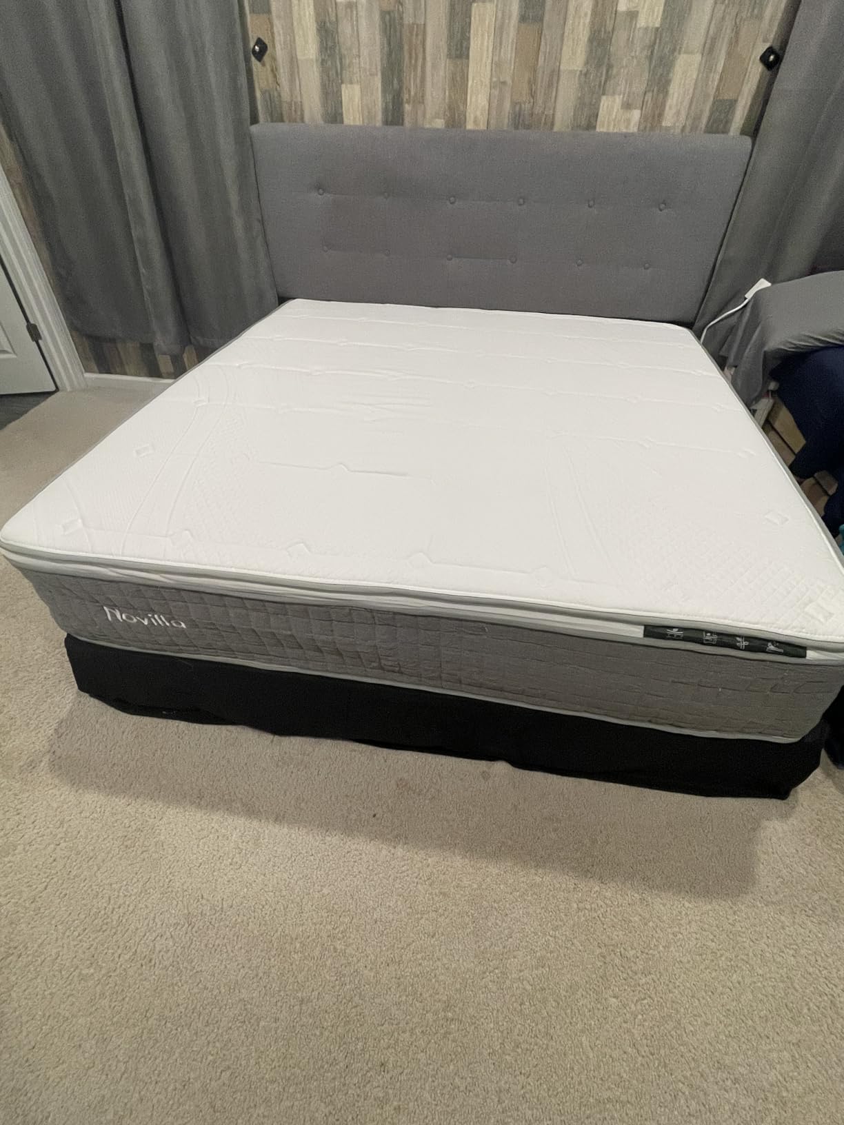 Novilla 14 Inch Queen Size Mattress, Hybrid Queen Mattress with Gel Memory Foam, Cool-to-Touch Nylon Blend & Pocketed Coils for Adaptive Body Support & Motion Isolation CertiPUR-US Certified customer photo 1