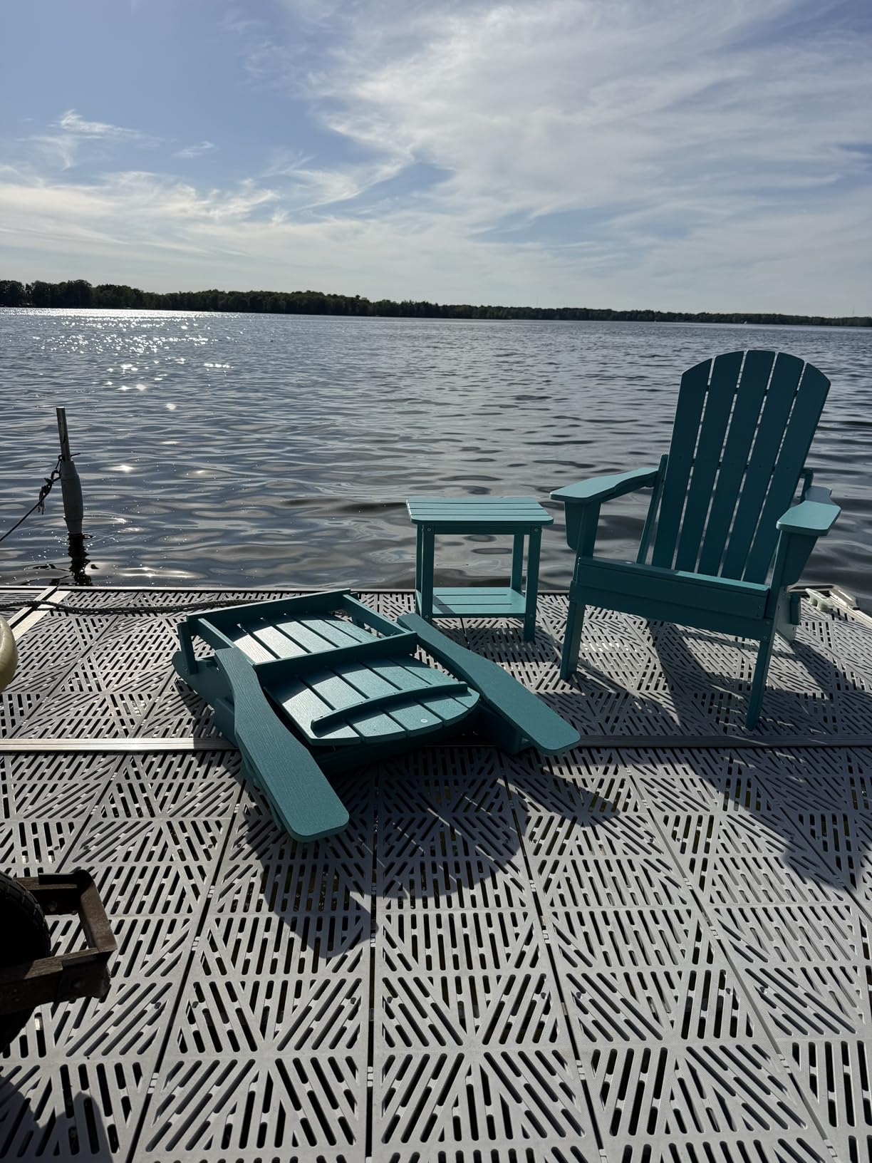 Upgraded Folding Adirondack Chair with All-Weather Cup Holder-EcoVida, Premium Wood Grain Texture, HDPE Waterproof, Suitable for Fire Pit, Patio, Porch, Coffee customer photo 2