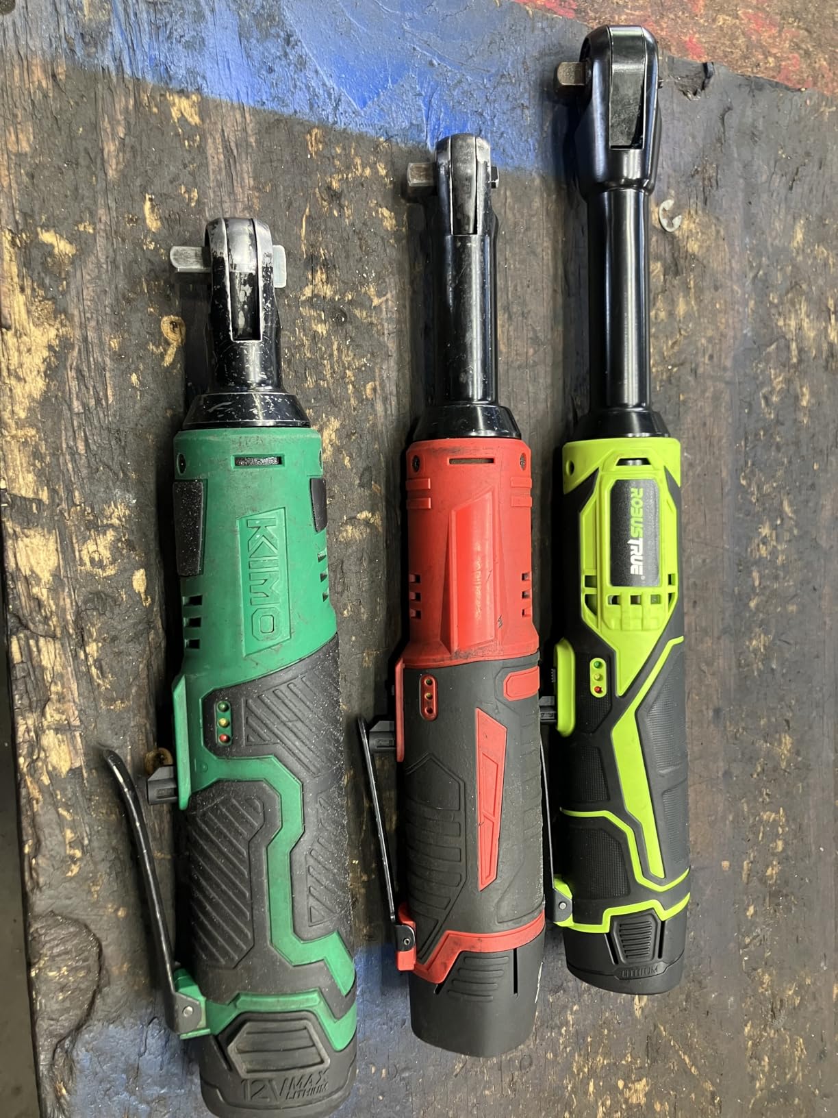 KIMO 20V Cordless Ratchet Wrench 3/8, 89Ft-lbs 400RPM Electric Ratchet Wrench Set w/Variable Speed, 2x2.0Ah Battery Power Ratchet Wrenches, 7Sockets, 3/8