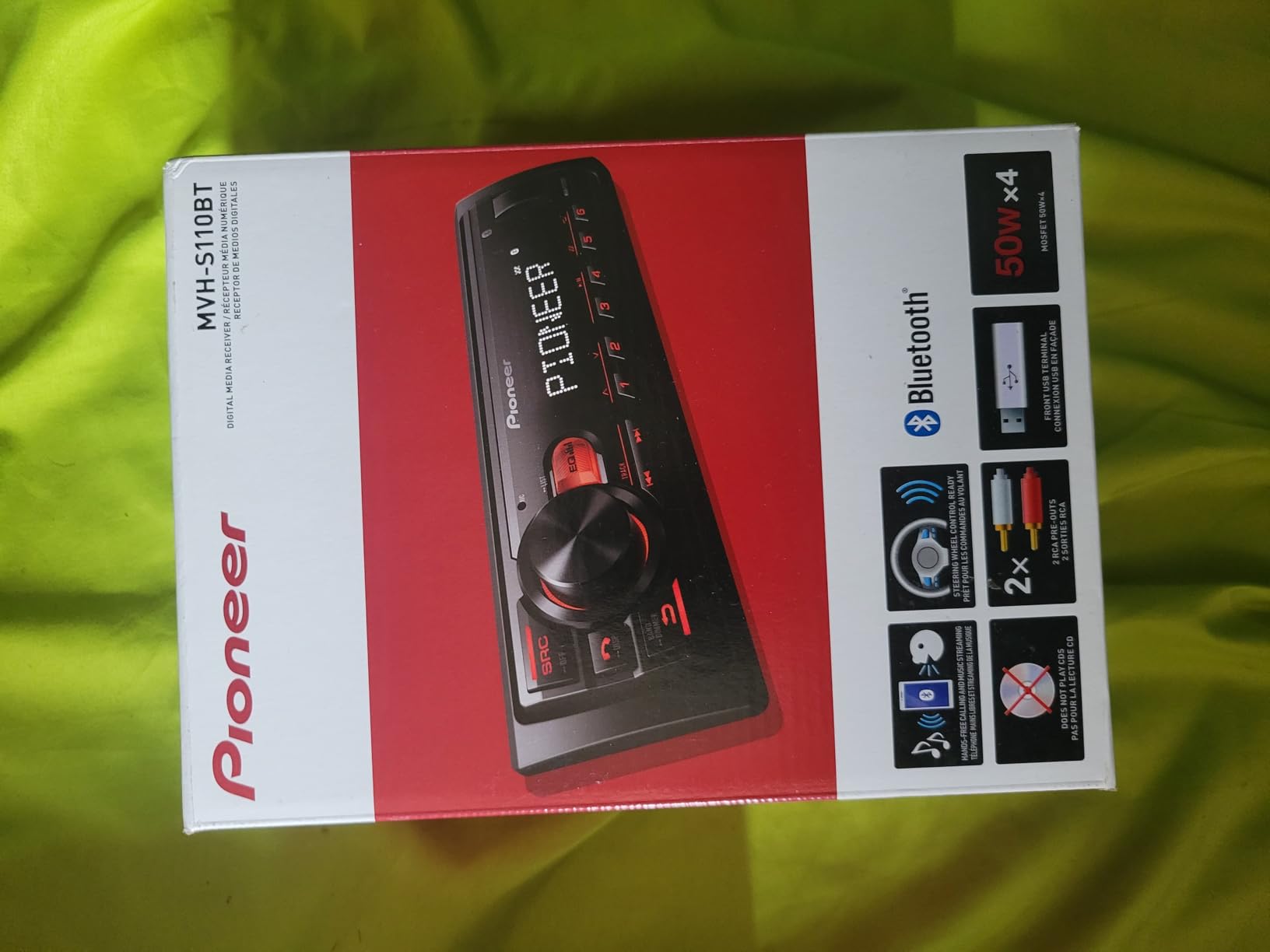 Pioneer MVH-S110BT 1-Din Digital Media Receiver Car Stereo - Bluetooth, USB Input, 50W x 4 Output, AM/FM Radio, iPhone & Android Compatible, Front & SW (Mono) RCA Output customer photo 2