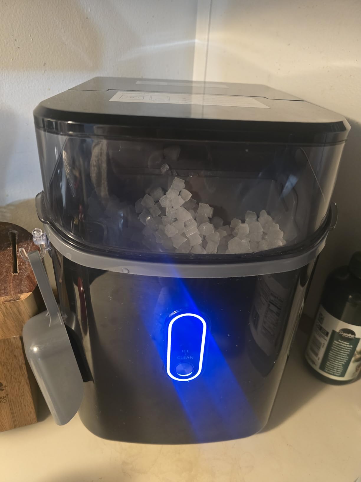Silonn Nugget Ice Maker Countertop, Pebble Ice Makers with Crushed Soft Chewable Ice, 33lbs Per Day with Scoop, Pellet Portable Ice Machines with Auto-Cleaning for Home, Kitchen, Office, Black customer photo 2