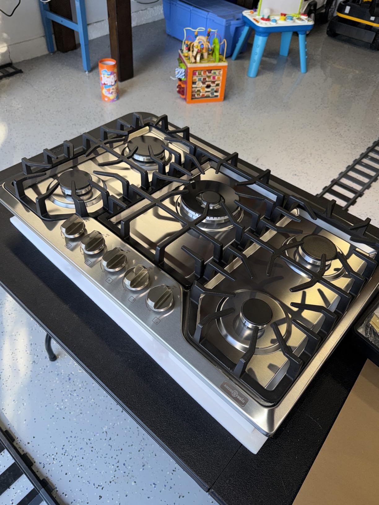 30 inch Gas Cooktop with 5 Italy SABAF Powerful Burners.Max 48,300 BTU/hr Built-in Gas Stove top of 304 Stainless steel,NG/LPG Convertible,ETL. customer photo 2