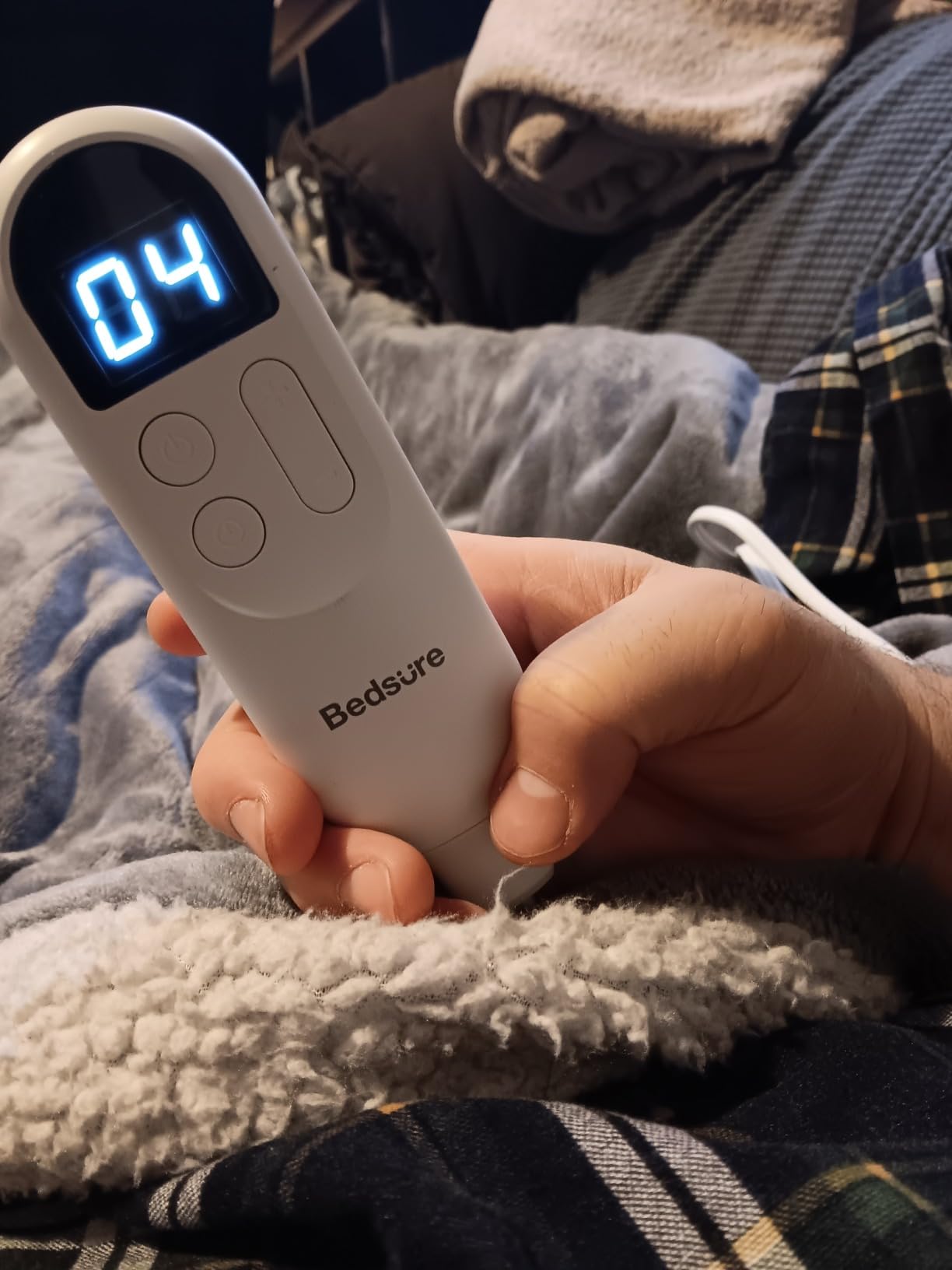 Bedsure Electric Blanket Full Size with Preheat Function - Soft Flannel Heated Blanket, Fast Heating with 6 Time Settings (up to 10H) & 6 Heat Settings, Grey, 72x84 Inches customer photo 1