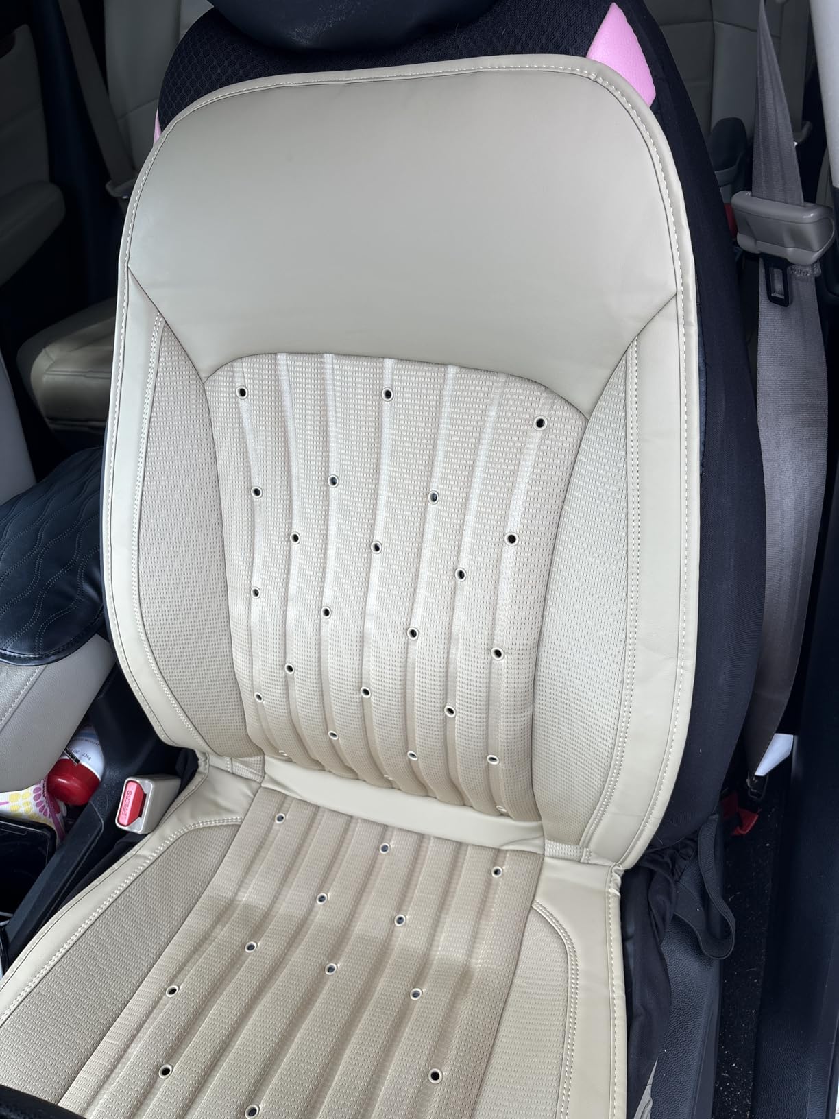 Paffenery 2026 Upgraded Cooling Car Seat Cover Front Seat, 12V-24V Ventilated Cooling Car Seat Cushion, Cooled Seat Cover for Car SUV Truck Universal Fit, Classic Black customer photo 2
