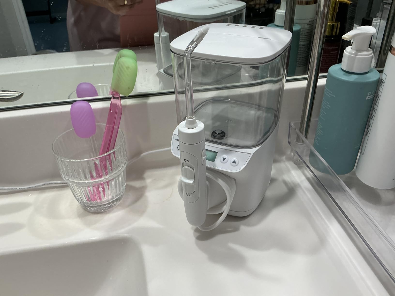 Promax Water Flosser with SmartAdvance Mode for Daily Gum Health and Cleaning Teeth, Braces, Implants, ADA Accepted, Small Quiet Design, Electric Flosser with 10 Settings, 5 Tips, WF-23 customer photo 1