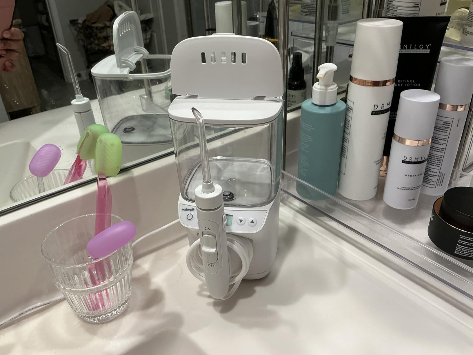 Promax Water Flosser with SmartAdvance Mode for Daily Gum Health and Cleaning Teeth, Braces, Implants, ADA Accepted, Small Quiet Design, Electric Flosser with 10 Settings, 5 Tips, WF-23 customer photo 2
