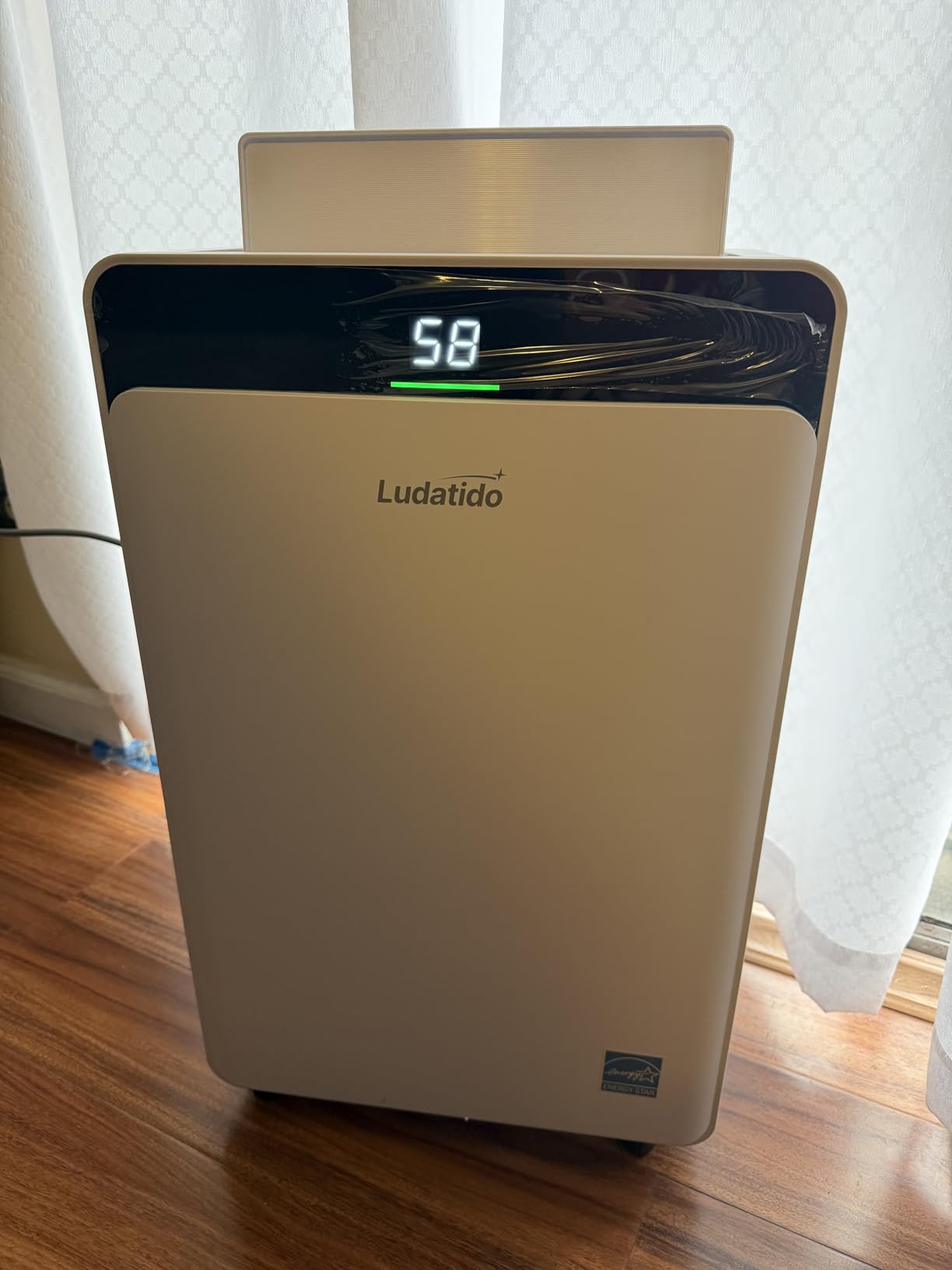 Ludatido 2026 Upgraded ENERGY STAR Dehumidifier, 80 Pint/Day, 5000 Sq.Ft for Whole Home & Basement, 1.72 Gal Tank, 35dB Quiet, Child Lock, Sleep/Fan/Dry Modes, 24H Timer & Auto Continuous Drain customer photo 1