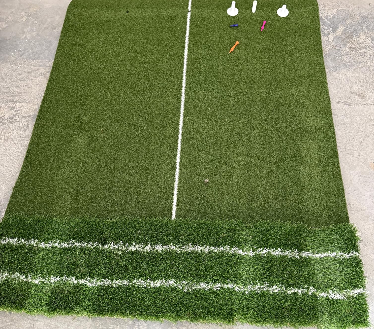 DCQ Real Feel Golf Hitting Mat, 6x4ft & 5x4ft Golf Mat, Approach Angle Training, Practice Outdoor & Indoor, Driving Chipping Putting, Golf Turf Mat, Simulator Mat customer photo 1