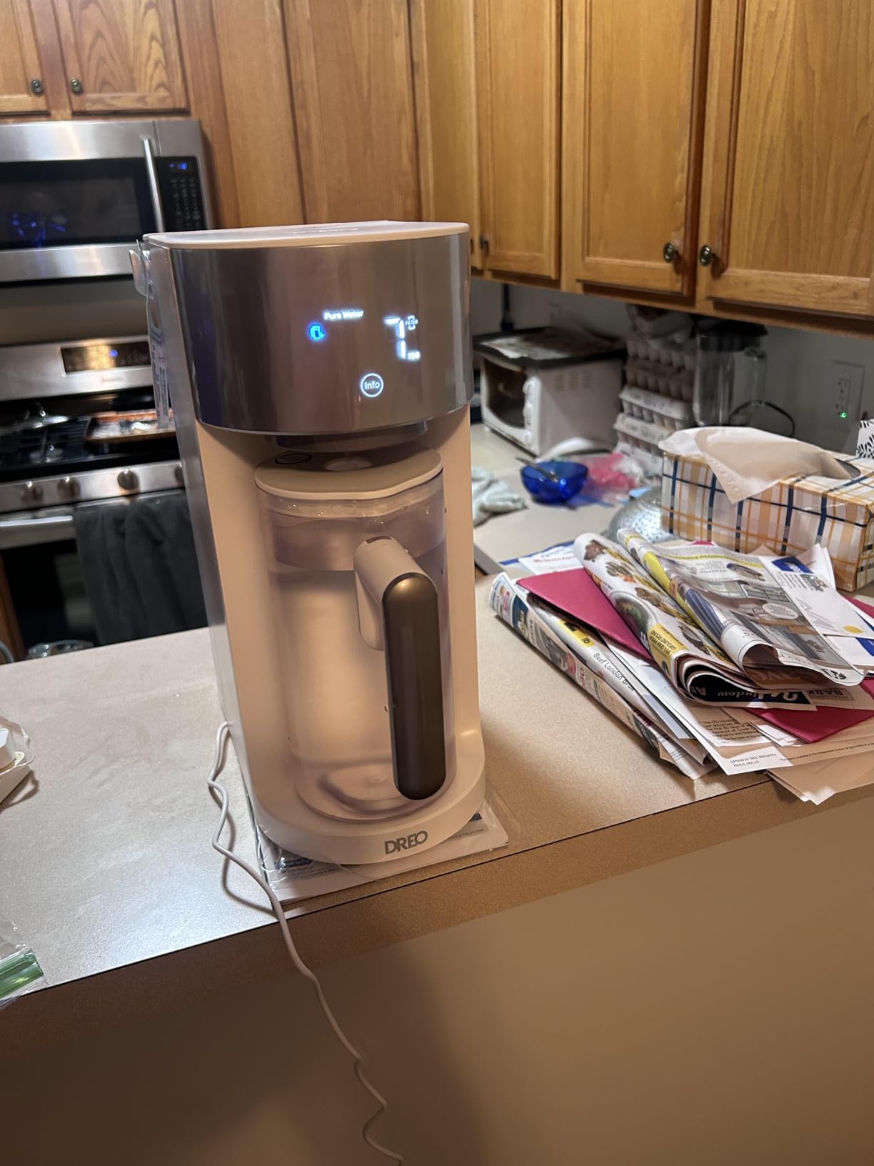 DREO Reverse Osmosis Water Filter Countertop, RO Filtration System, 3:1 Pure to Drain, TDS & Filter Life & Autofill Pitcher, Installation-Free, Self-Cleaning Water Purifier customer photo 1