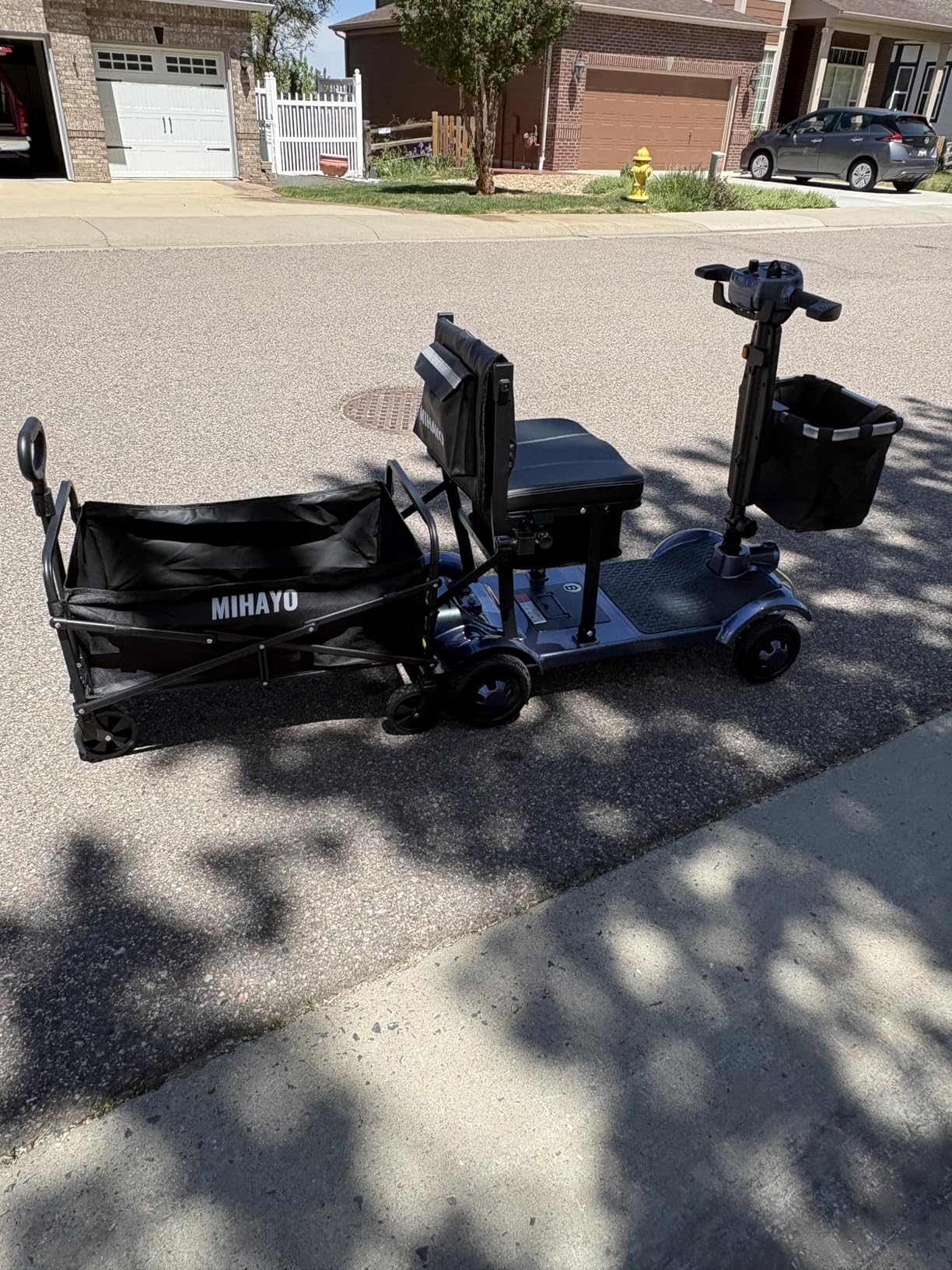 MIHAYO Lightweight 4-Wheel Mobility Scooter for Seniors and Adults, Airline Approved 24 Miles Range Electric Scooter with 280 lbs Capacity, 350W Motor and 112L Storage Wagon, Slate Blue customer photo 1