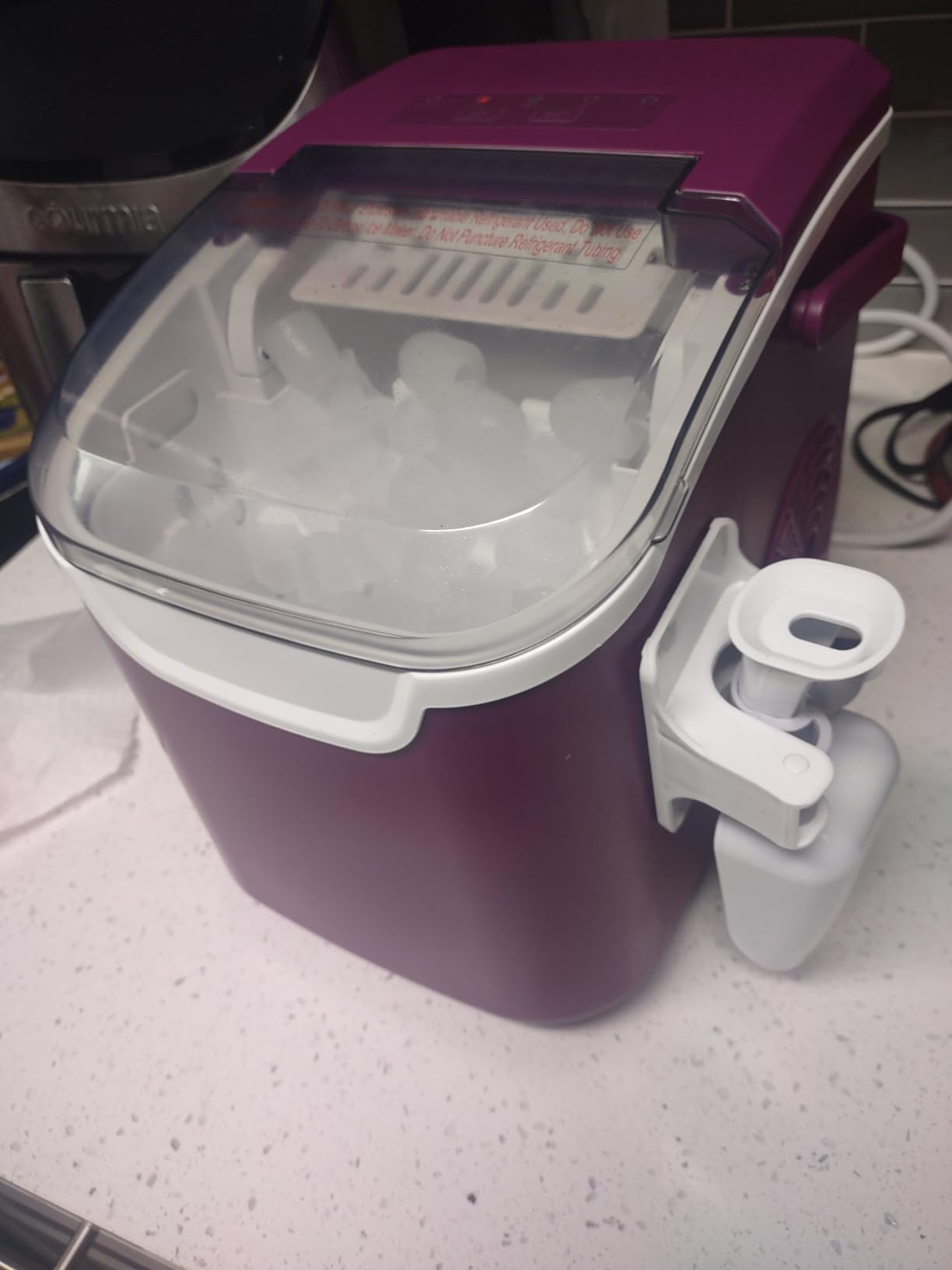 Antarctic Star Nugget Ice Maker Countertop, 33 Lbs/24H, Automatic Ice Dispenser, Self-Cleaning Portable Ice Machine, 1.8L Water Tank, Touch Screen & Auto Ice Drop, for Home/Office/Kitchen customer photo 1