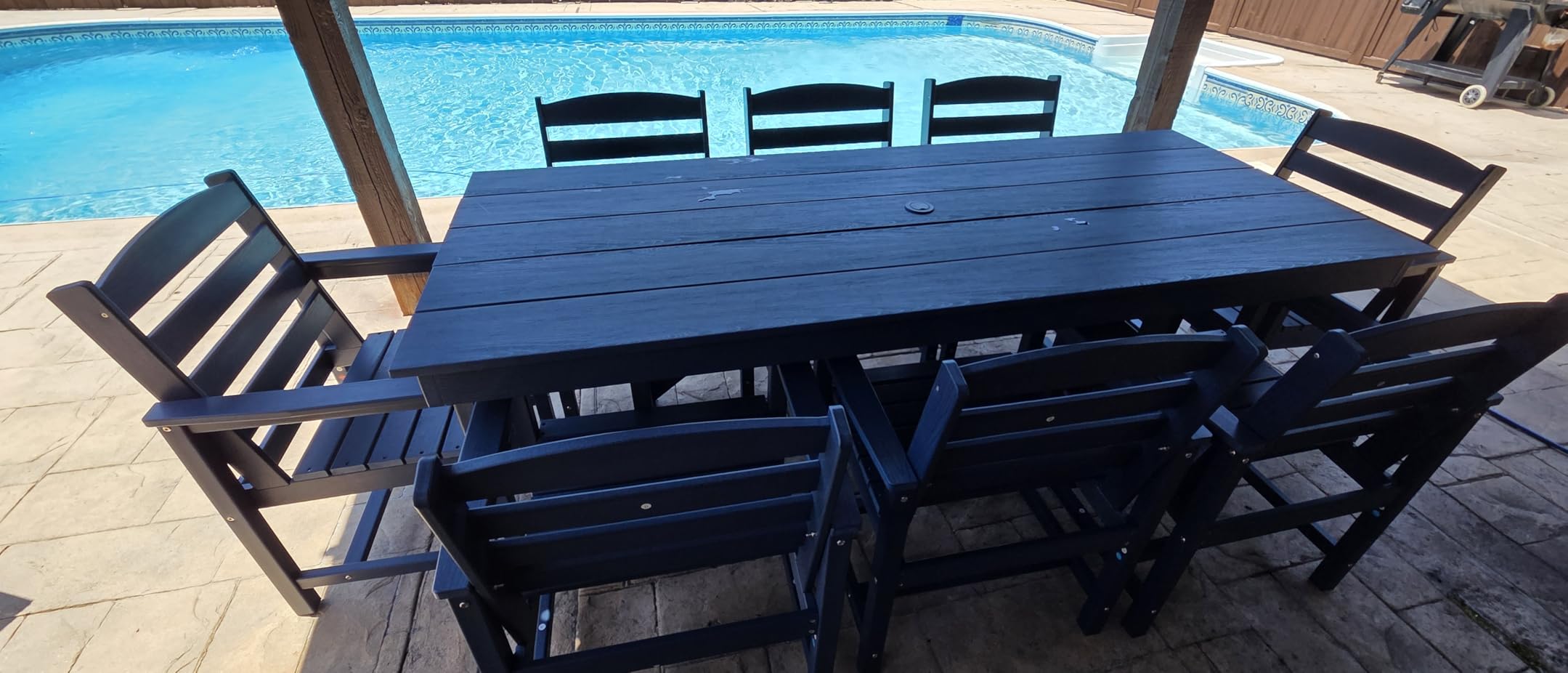 SERWALL Outdoor Dining Table, 84