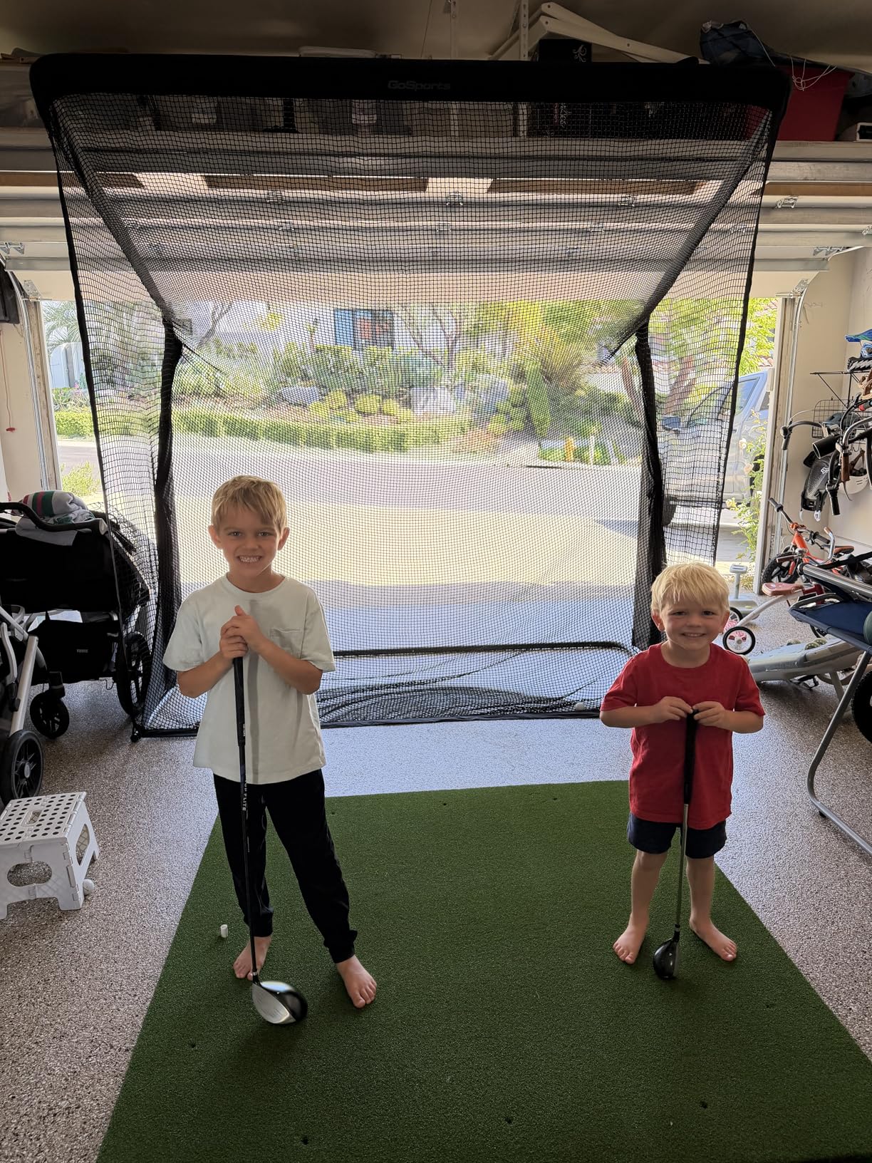 GoSports 8 x 8 ft Elite Golf Net with LoftGuard Canopy and Steel Frame - Indoor & Outdoor Practice Golf Hitting Net customer photo 1