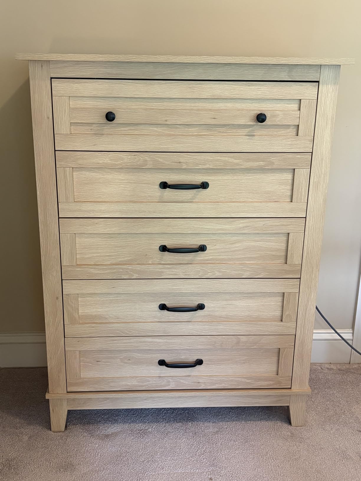 GarveeHome 6 Dresser for Bedroom, 47 in Wide Drawer Dresser with Storage Freestanding, Wooden Closet Storage Chest for Living Room, Bedroom, Entryway, Dark Black customer photo 1