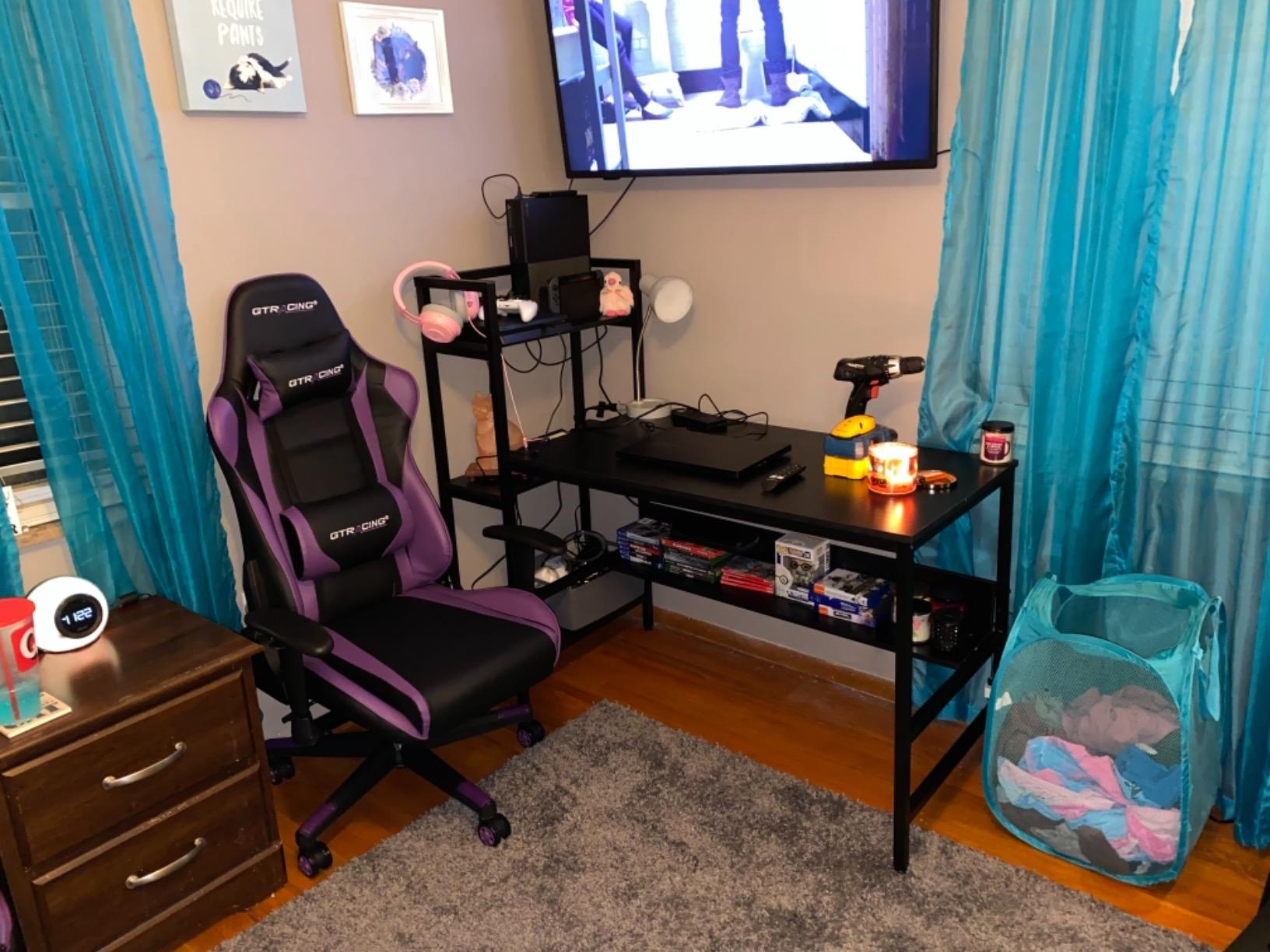 COMHOMA Big and Tall Office Chair with Upgrade Footrest, Heavy Duty Gaming Chair High Back Executive Chair with Spring Lumbar Support for Lower Back Pain Relief, 150° Reclining Adjustable Armrests customer photo 2