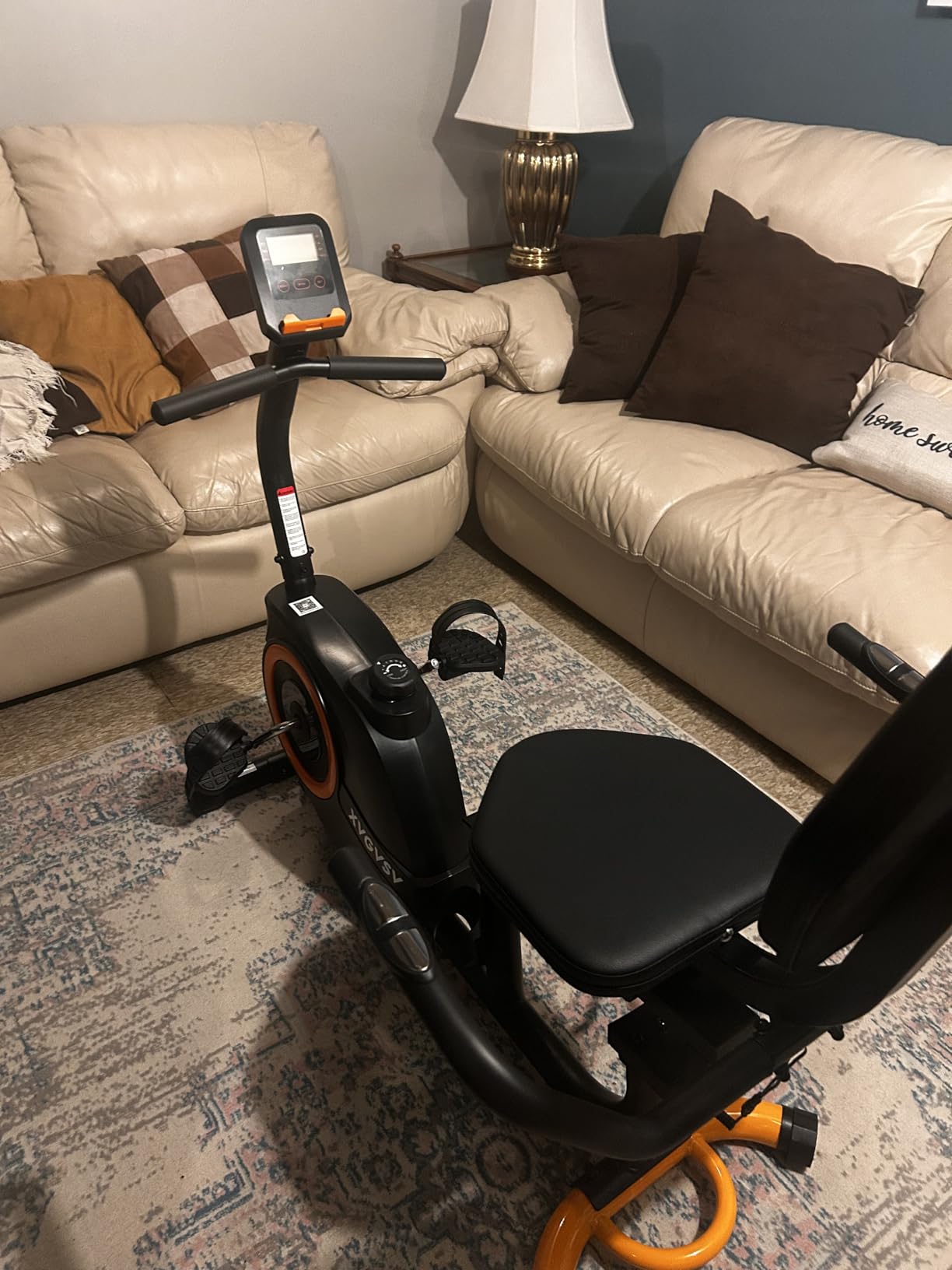 Recumbent Exercise Bike for Home Use, Quiet Recumbent Stationary Bikes for Adults & Seniors, 16-Level Resistance, Adjustable Seat, Supports 400LB, Pulse Sensors & LCD Display customer photo 2