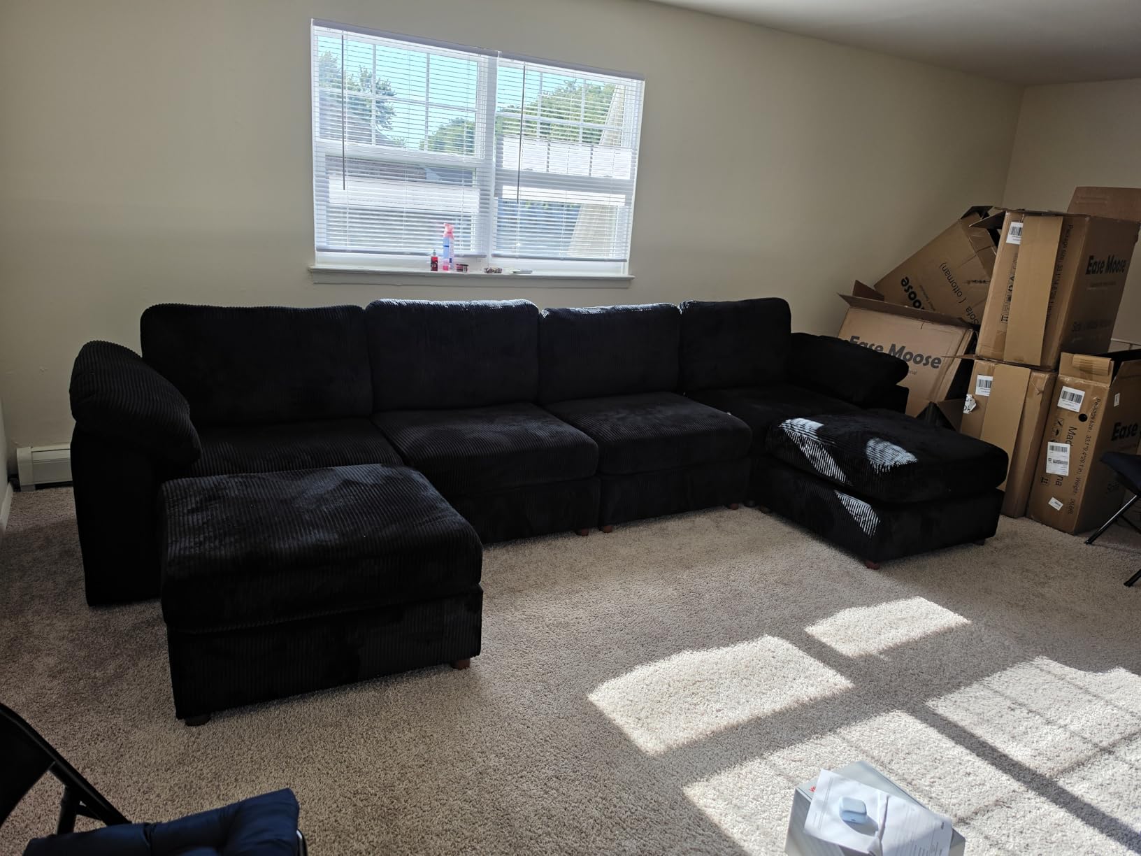 EASE MOOSE Sectional Modular Sofa,Oversized L Shape Sectional Couch Wide Deep seat Sectional Sofa,FSC Certified Comfortable Chenille customer photo 1