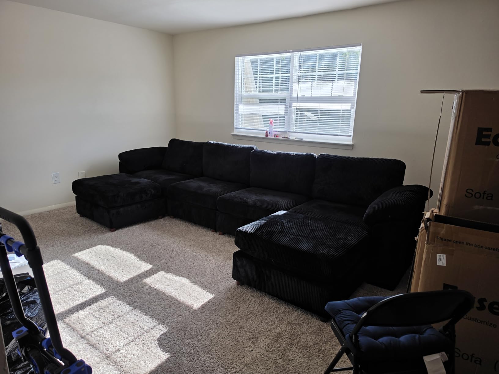 EASE MOOSE Sectional Modular Sofa,Oversized L Shape Sectional Couch Wide Deep seat Sectional Sofa,FSC Certified Comfortable Chenille customer photo 2