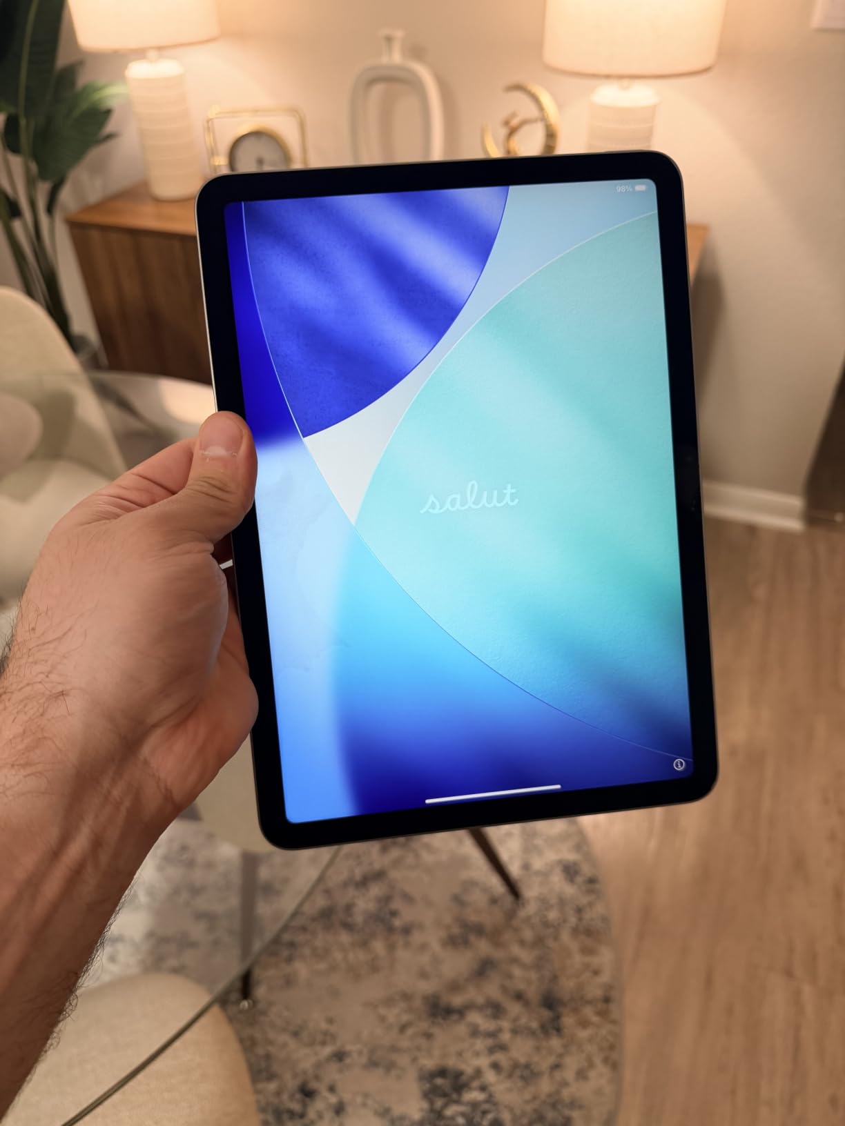 Apple iPad Air 11-inch (M4): Liquid Retina Display, 256GB, 12MP Front/Back Camera, Wi-Fi 7 with Apple N1, Touch ID, All-Day Battery Life - Blue customer photo 2