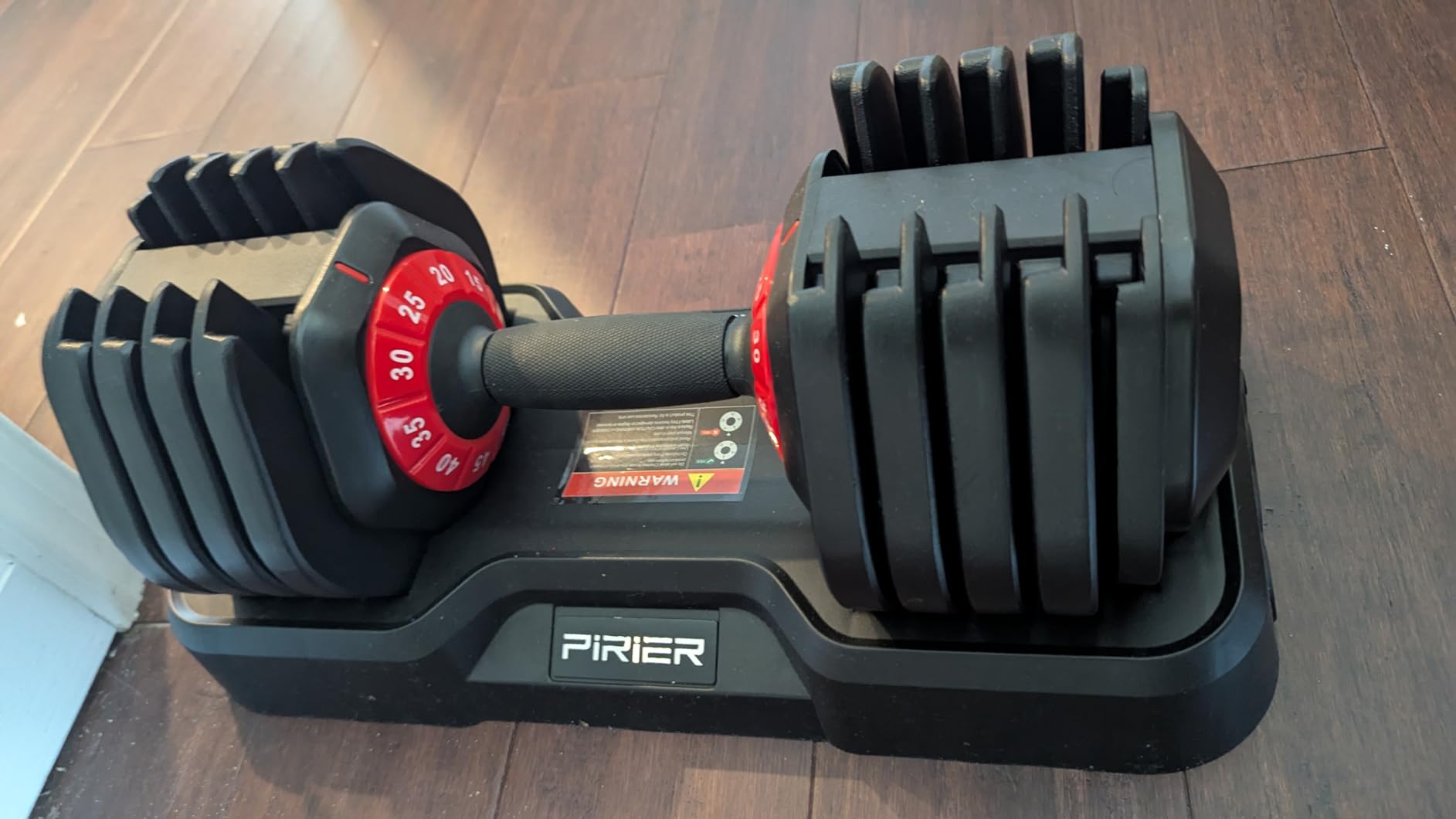 PIRIER Adjustable Dumbbell Set 50LB, 18-in-1 customer photo 1