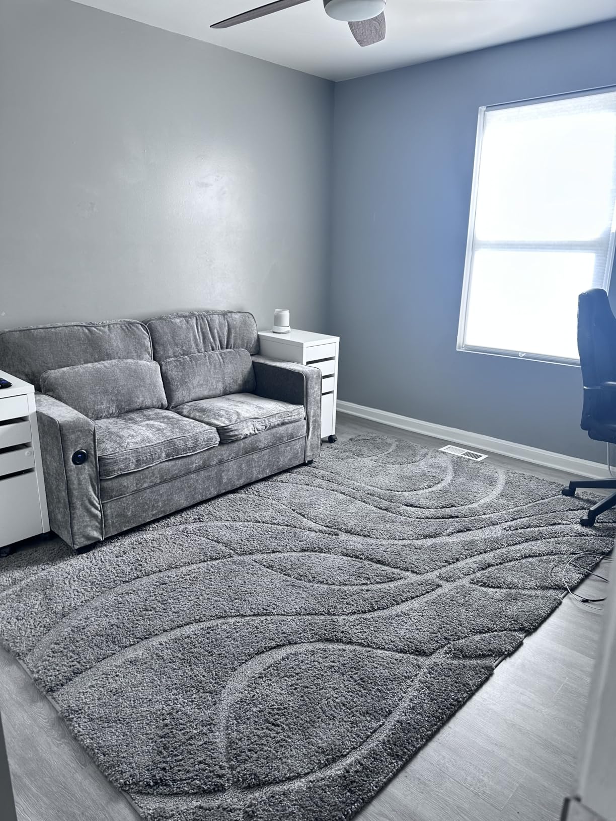 Marsail Pull Out Sofa Bed, Queen Size Sleeper Sofa with Memory Foam Mattress, 2 USB Charging Ports & Removable Covers, Chenille Loveseat Couch for Living Room (Pure White) customer photo 1