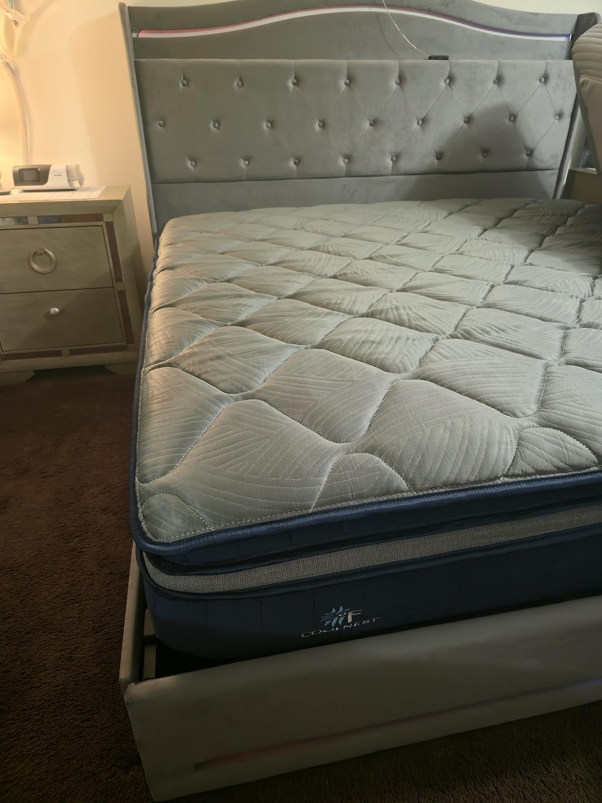 Sweetnight CoolNest 14 Inch King Size Mattress, Hybrid King Mattresses with DuoSense Pillow Top & Memory Foam for Feels up to 8° Cooler, Medium Firm Mattress for Pressure Relief CertiPUR-US Certified customer photo 2