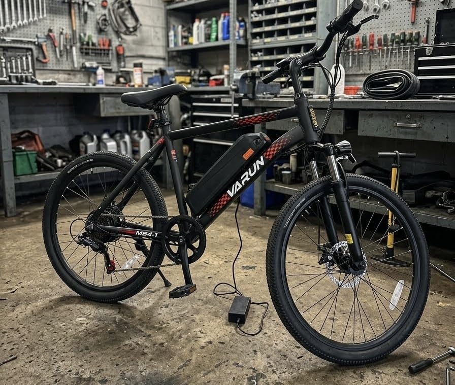 VARUN Electric Bike - 500W Peak Motor, 24/26
