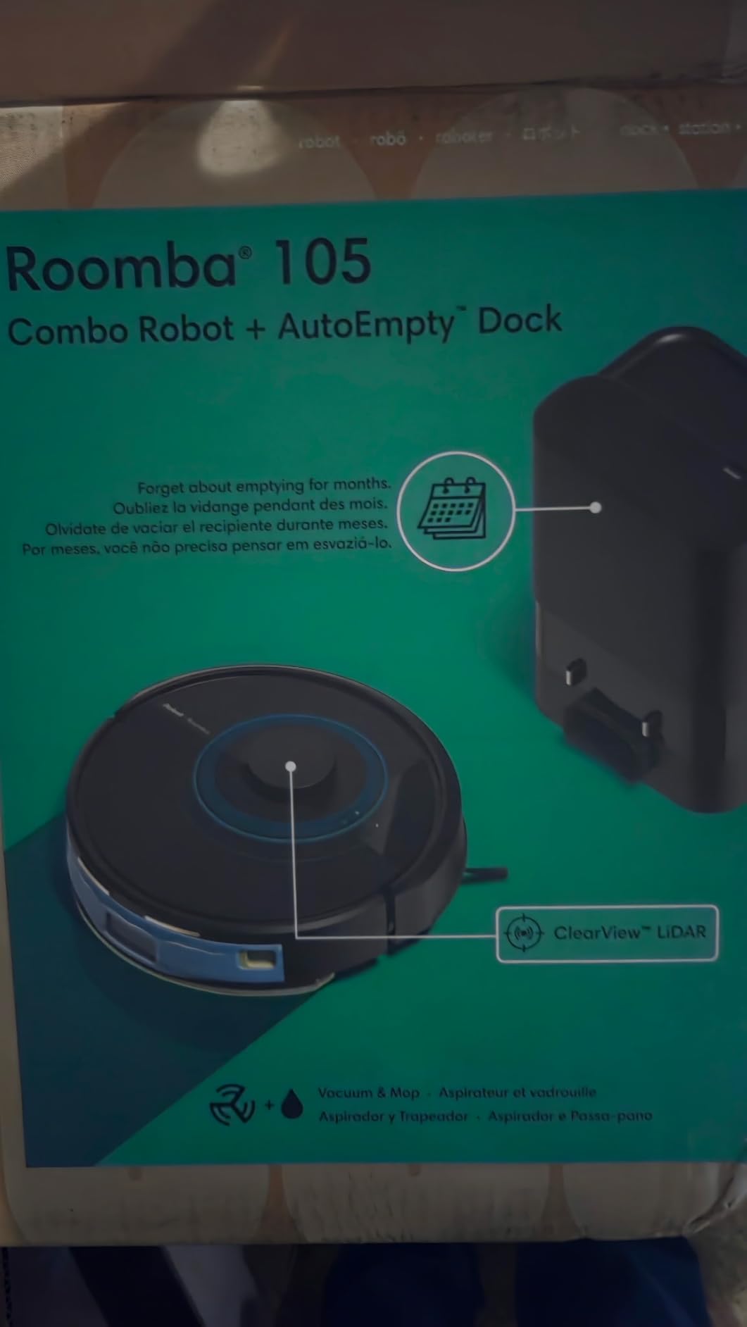 iRobot Roomba 105X Robot Vacuum & Mop Combo, AutoEmpty Dock, Self-Emptying for Up to 75 Days, 70x Power-Lifting Suction, Smart LiDAR Mapping, App & Voice Control, Ideal for Homes with Pets & Kids customer photo 2