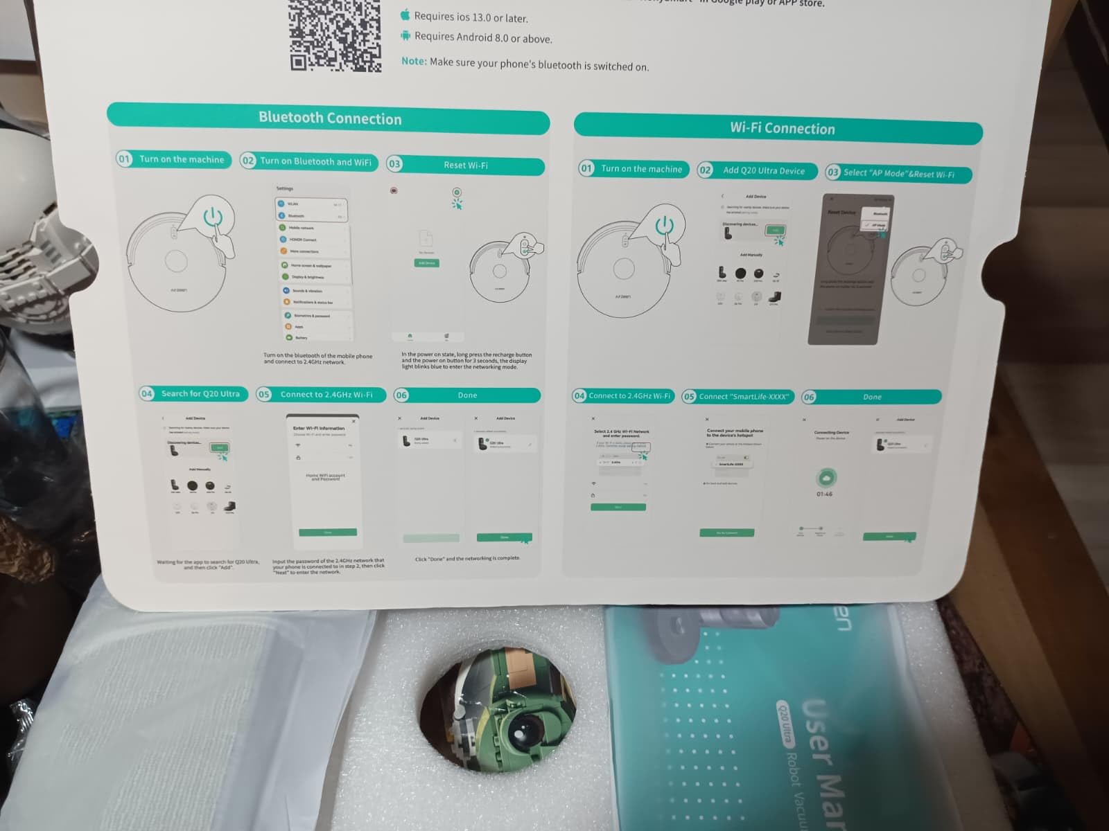Robot Vacuum and Mop, Upgraded Bagless Robot Vacuum Cleaner with Self-Emptying, 6000Pa Robotic Vacuum with LiDAR Navigation, Smart Mapping, Schedule, App/Alexa Control for Carpet/Pet Hair, Q20 Ultra customer photo 1