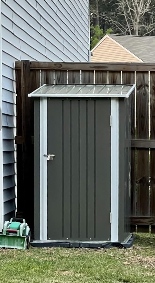Patiowell 12x20 FT Outdoor Storage Shed, Large Metal Garden Shed with Lockable Doors & Windows, Waterproof Reinforced Tool Shed with Side Door & Air Vents for Cars Trucks Boats, Black customer photo 2