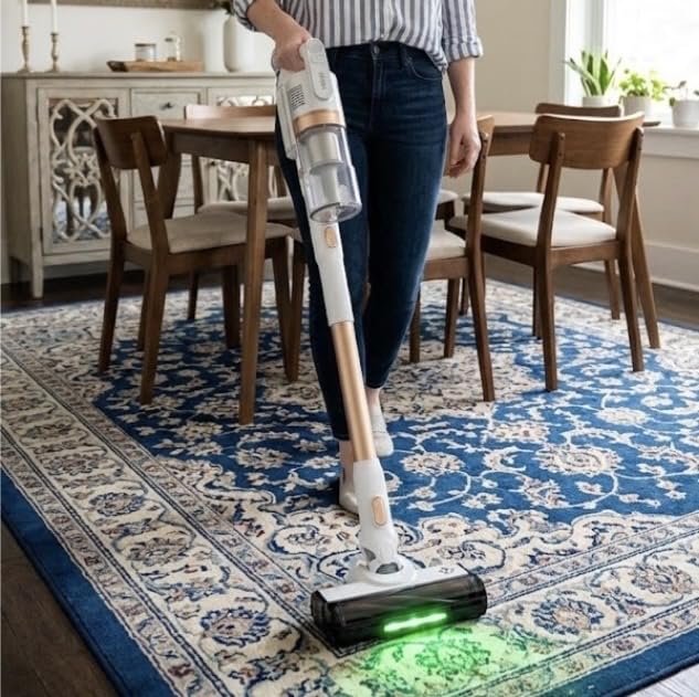 Levoit VortexIQ Pro Cordless Vacuum Cleaner, NeoSight Green Light Dust Reveal, Ultra Powerful Suction for Pet, 60-Min Runtime, Anti-Tangle Brush, Self-Standing, 180 Degree Lay-Flat Design, HEPA Filter customer photo 1