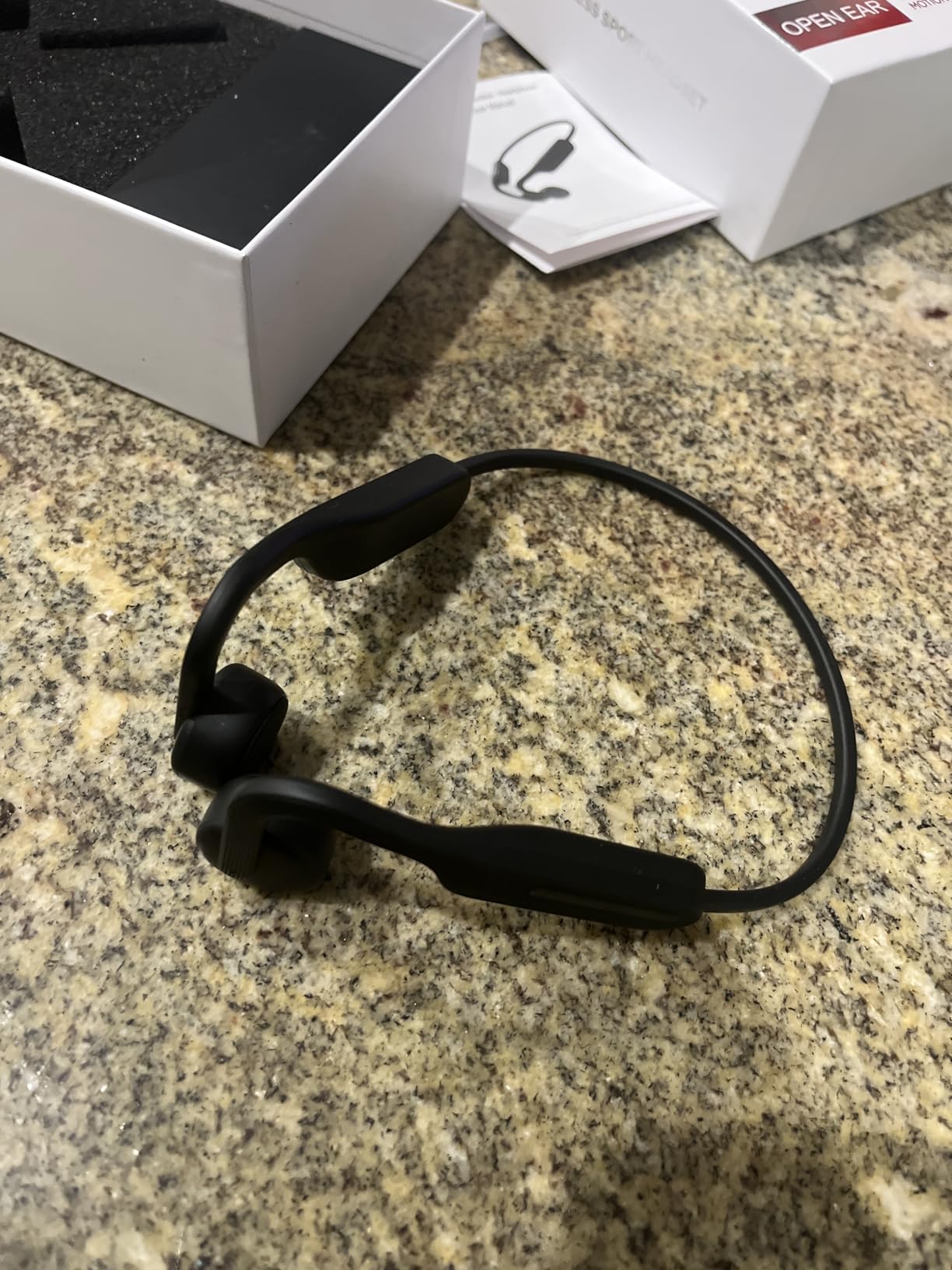 Bone Conduction Headphones Bluetooth 5.4 Wireless Earphones Open Ear Headphones with Mic, Sports Earphones IPX6 Waterproof Headset, 12H Playtime for Cycling, Hiking, Running, Driving customer photo 2