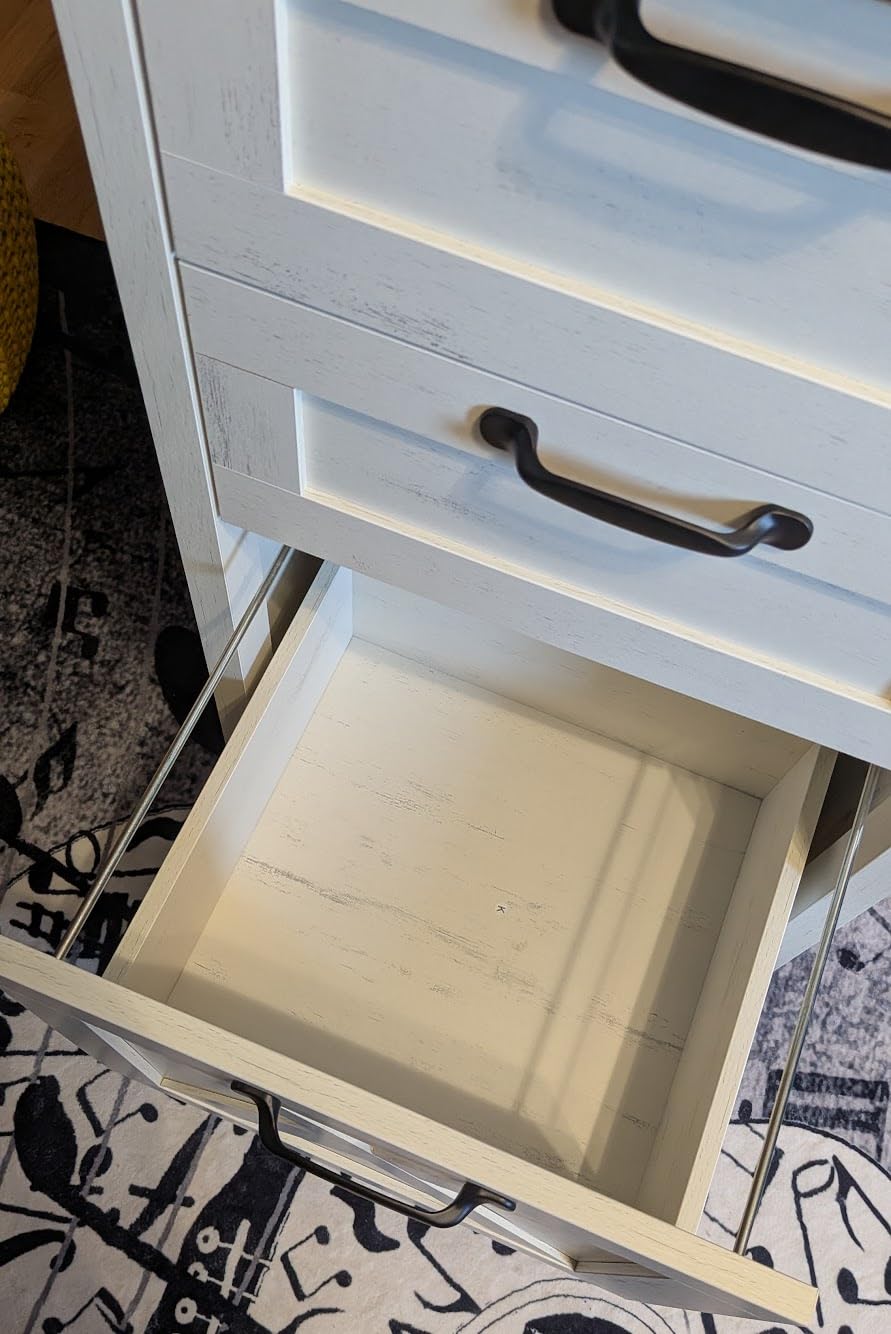 VASAGLE File Cabinet, 2-Drawer Filing Cabinet for Home Office, Modern Farmhouse, Adjustable Hanging Rail for A4 Letter Files, Printer Stand, Study Bedroom, Rustic White and Honey Brown customer photo 1