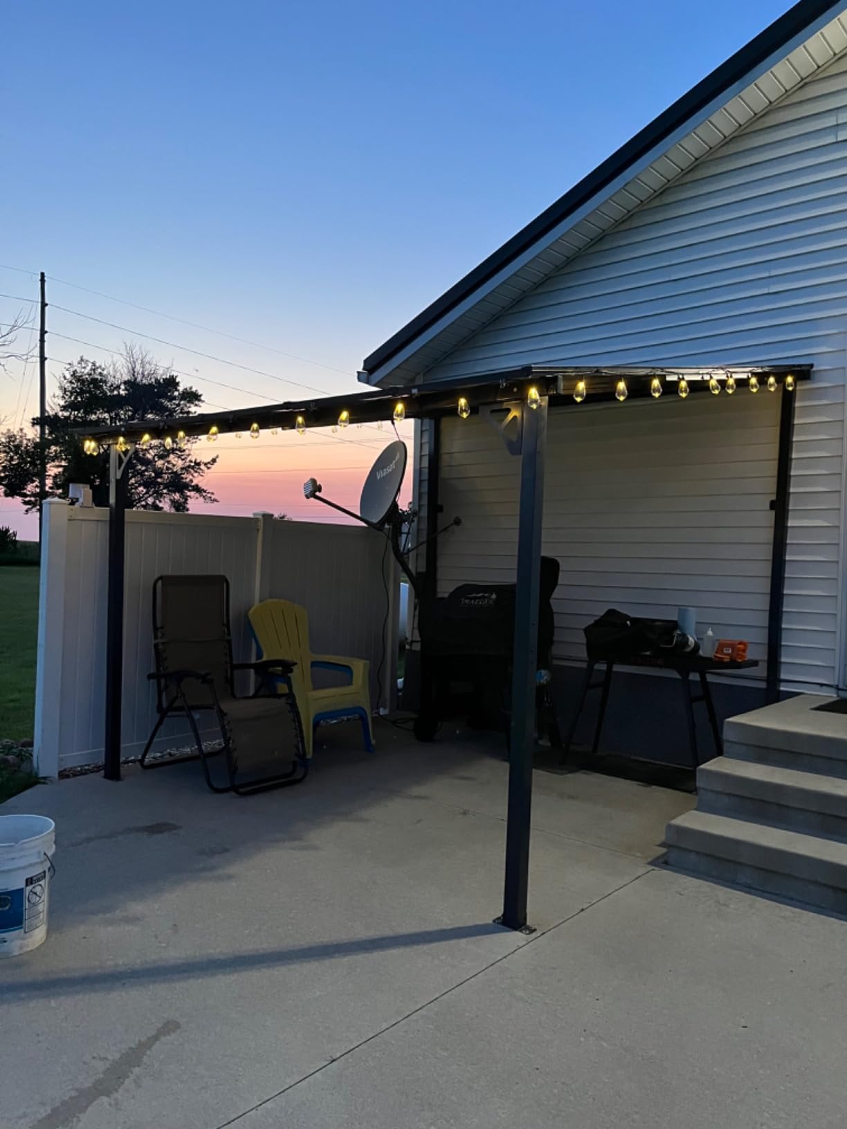 Aoxun 14' x 10' Gazebo, Freestanding Pergola with Roof, Heavy Duty Outdoor Pergolas for Patios, Hard Top Metal Wall-Mounted Pergola, 4.72