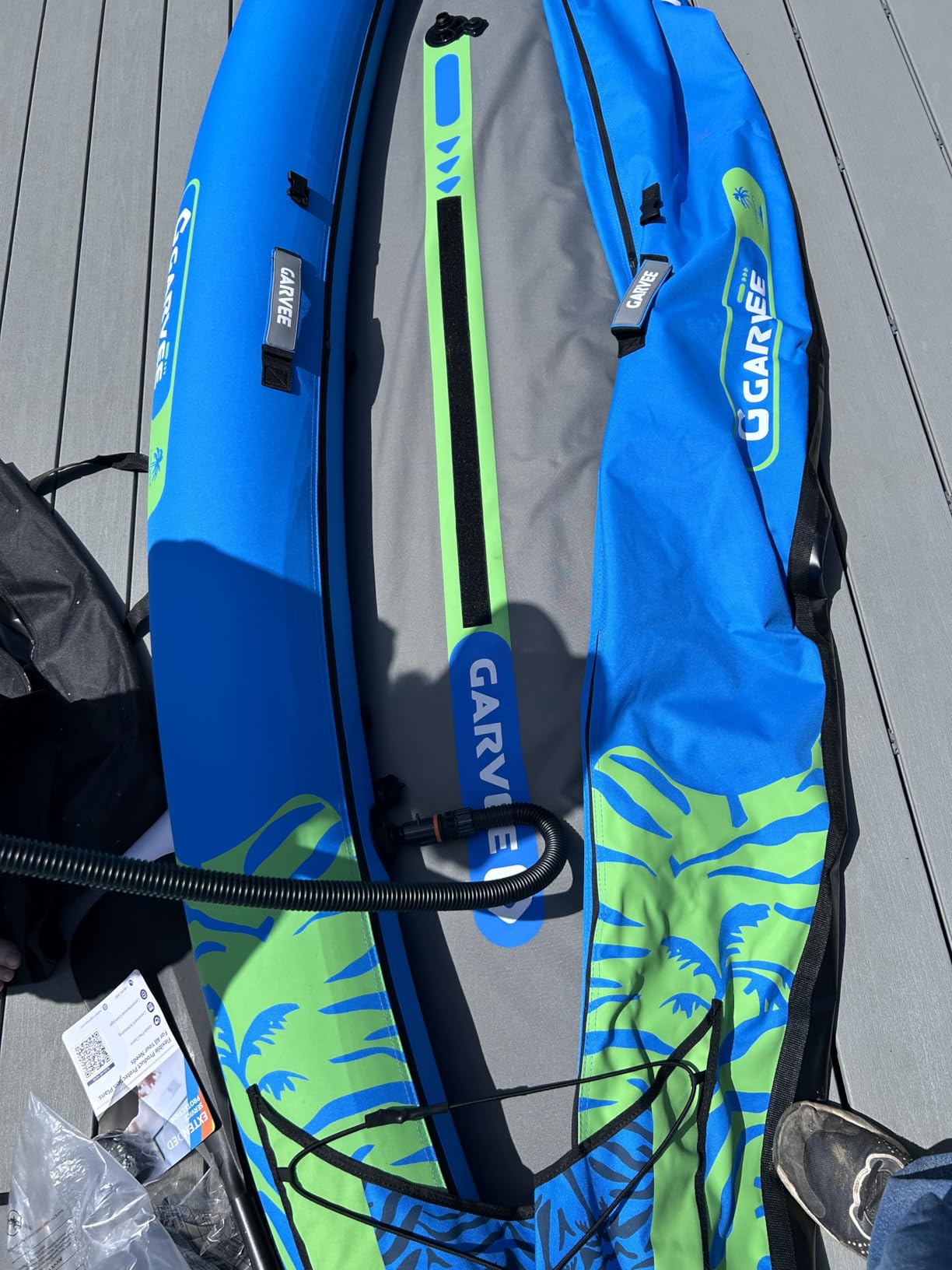 2 Person Inflatable Kayak, Fishing Kayak for Adults, Portable Touring Kayaks with Padded Seat, 12.5FT/450 LBS customer photo 1
