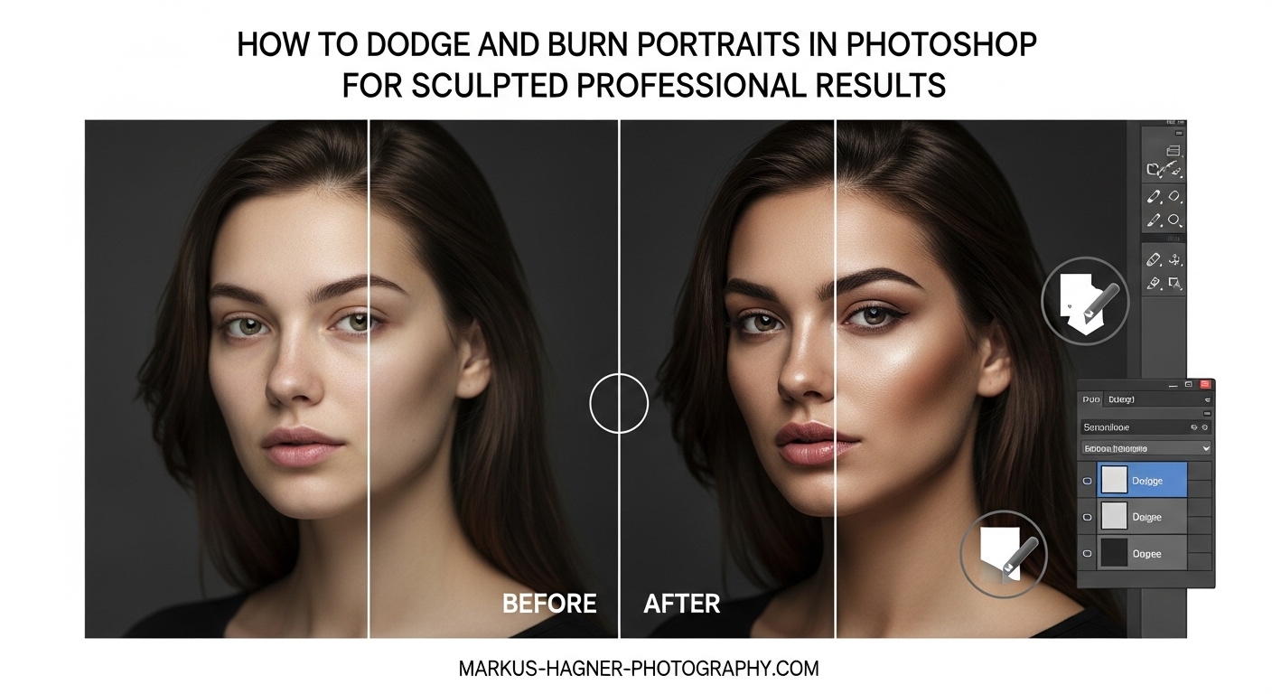 How to Dodge and Burn Portraits in Photoshop for Sculpted Professional Results