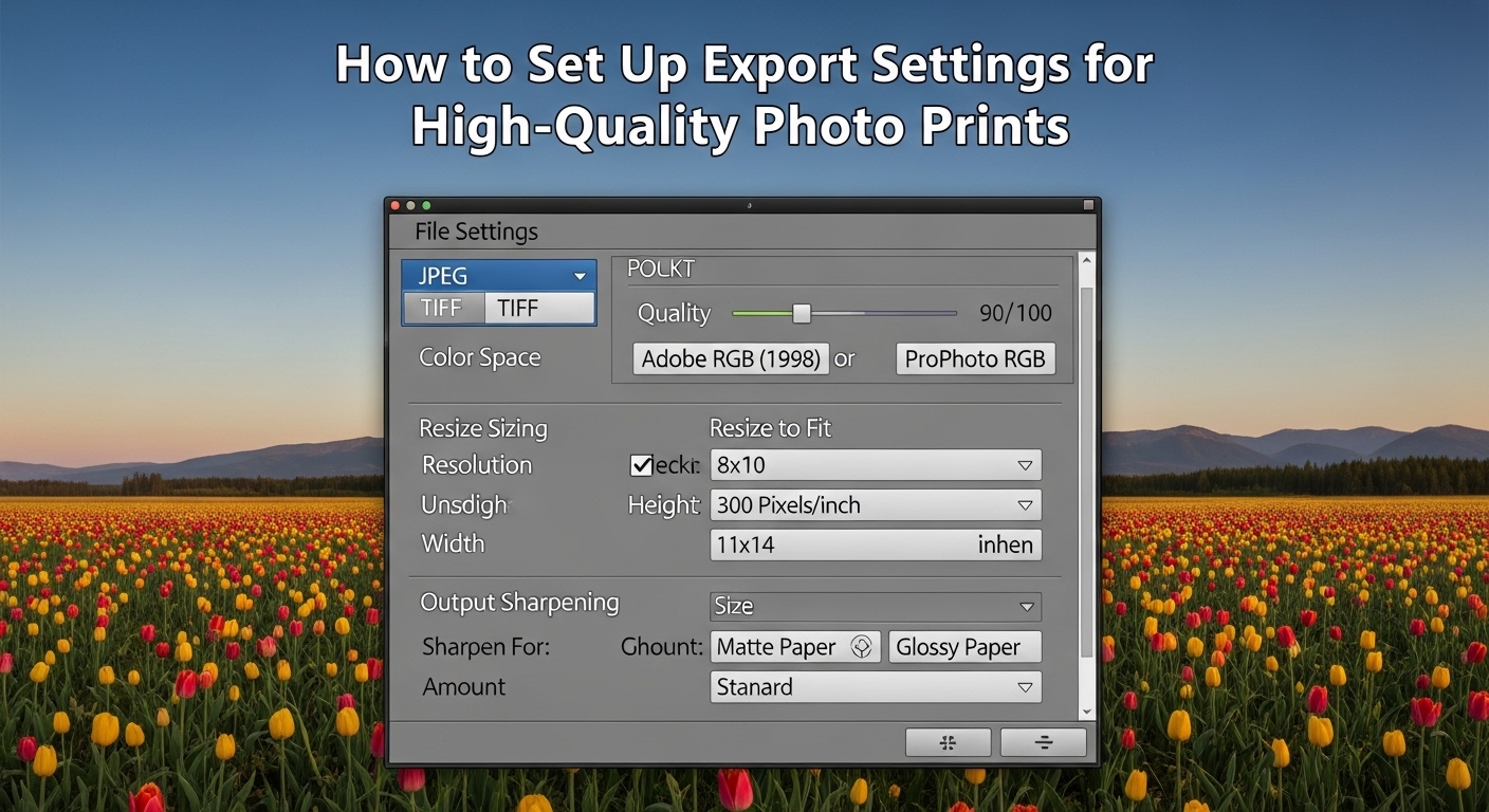 How to Set Up Lightroom Export Settings for High-Quality Photo Prints