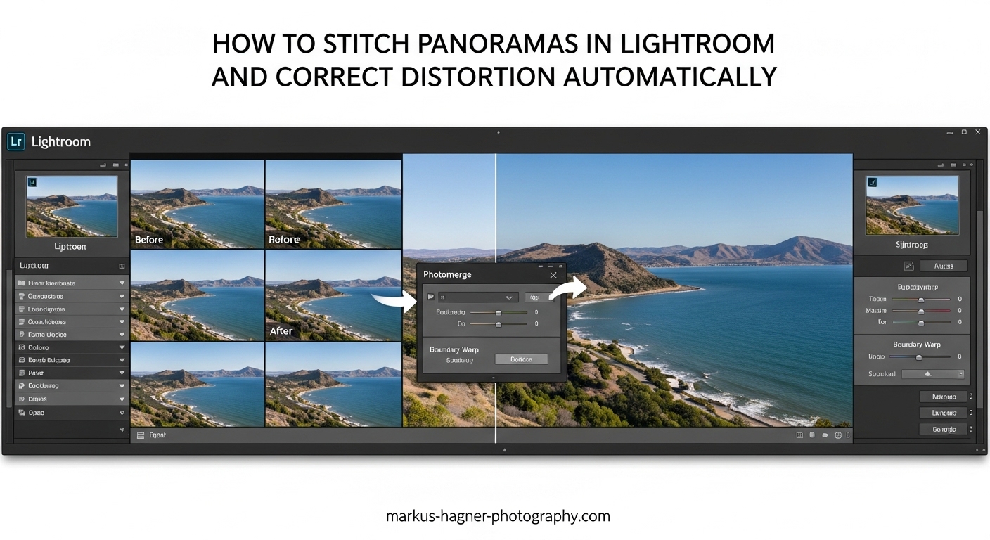 How to Stitch Panoramas in Lightroom and Correct Distortion Automatically