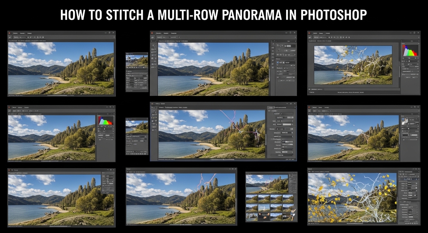 How to Stitch a Multi-Row Panorama in Photoshop