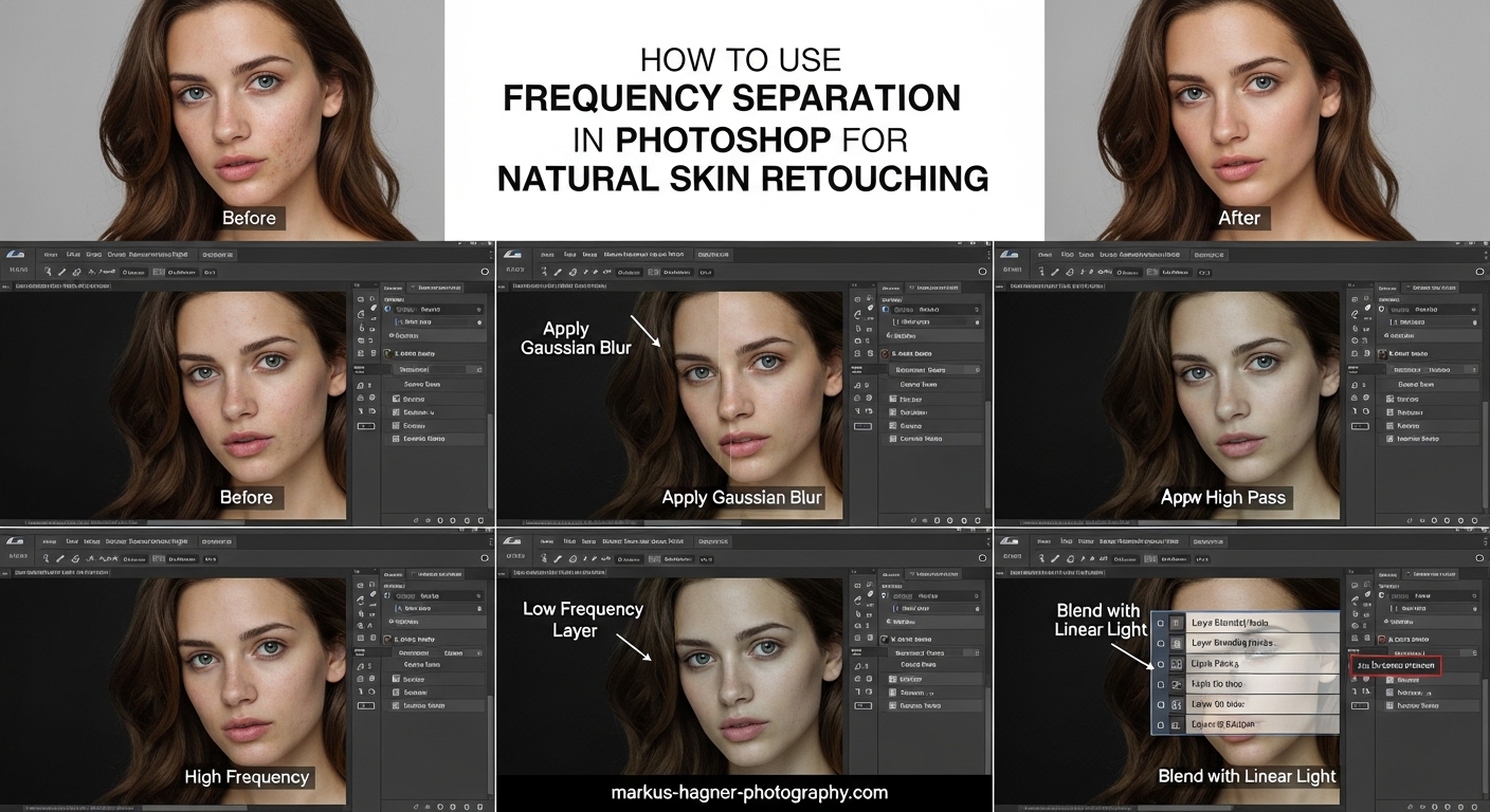 How to Use Frequency Separation in Photoshop for Natural Skin Retouching