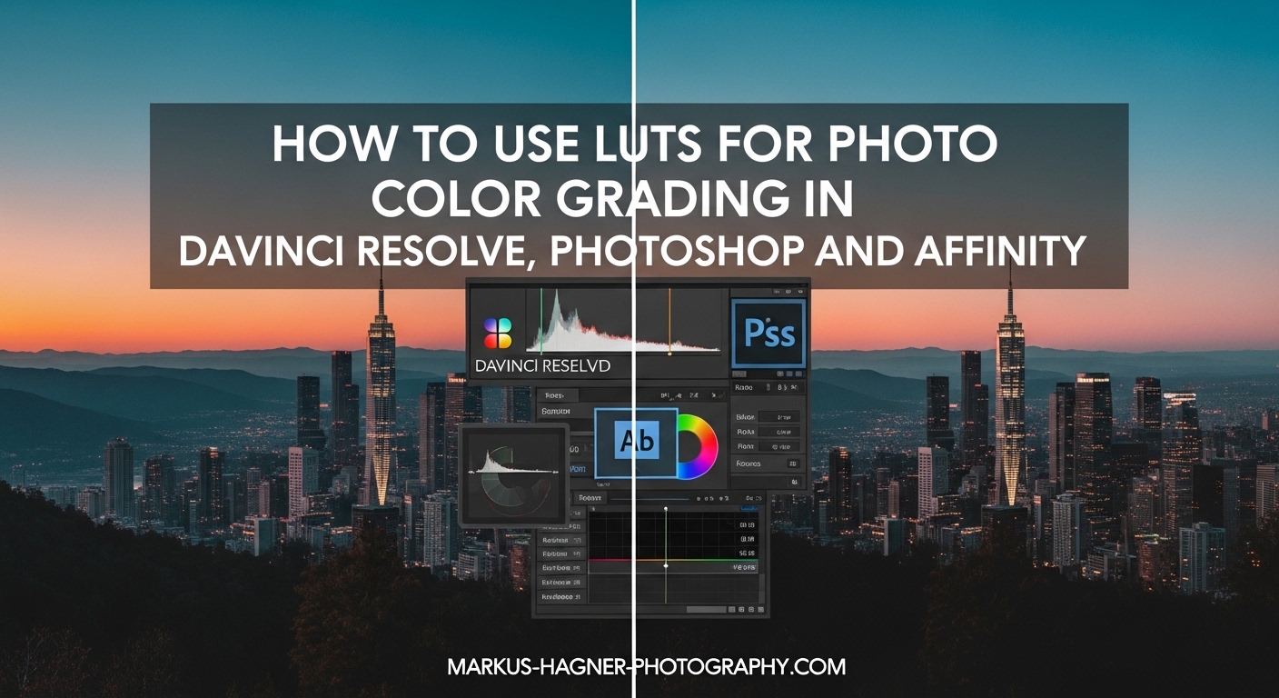 How to Use LUTs for Photo Color Grading in DaVinci Resolve, Photoshop and Affinity