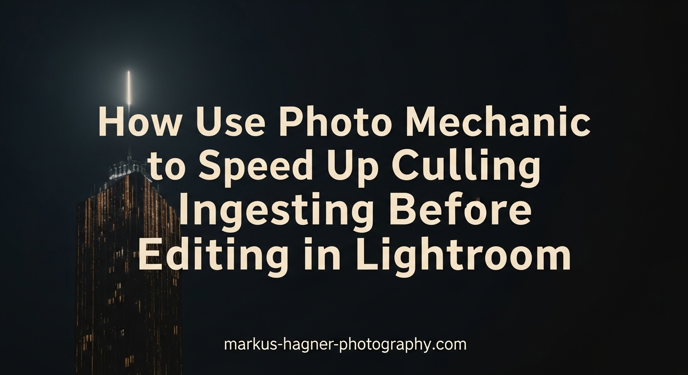 How to Use Photo Mechanic to Speed Up Culling and Ingesting Before Editing in Lightroom